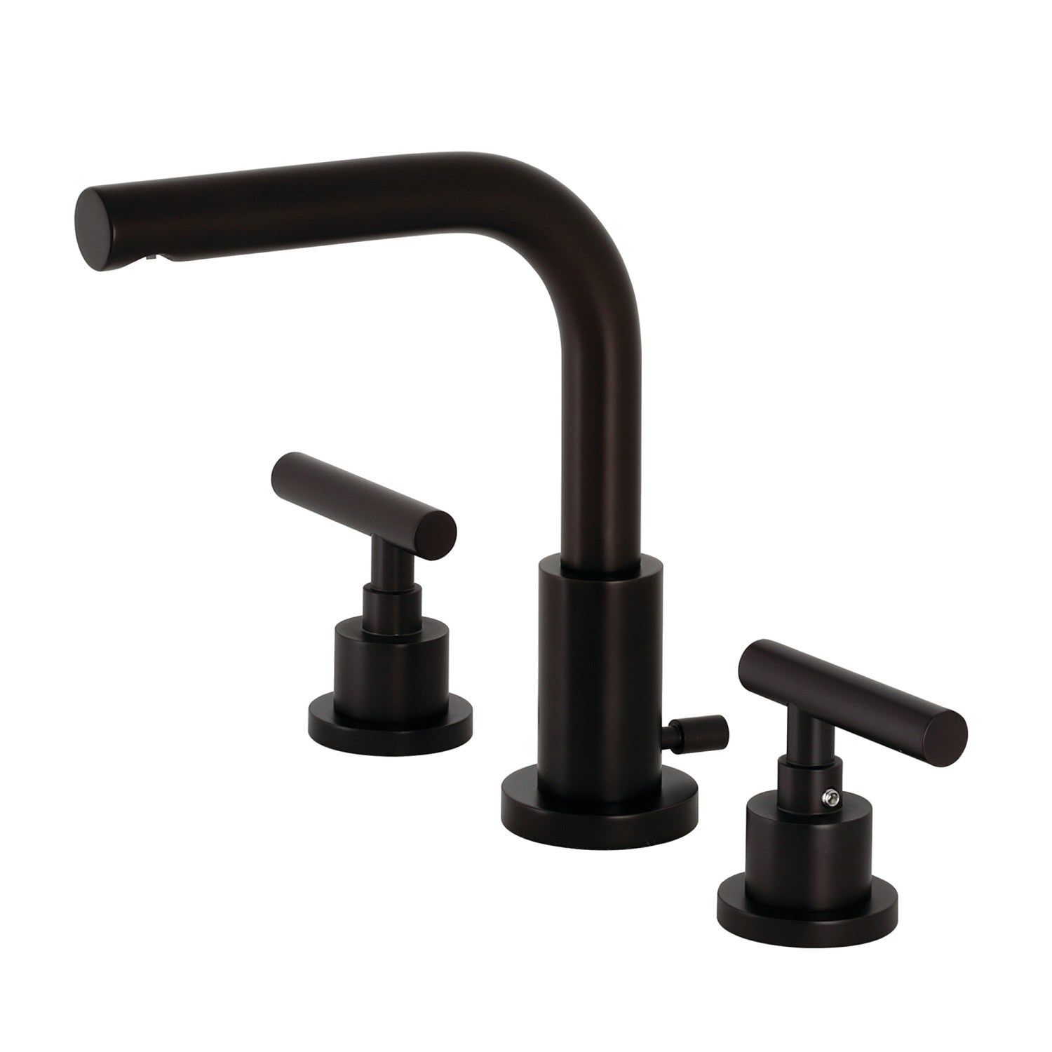 Kingston Sona FSC8955CML - Manhattan Two-Handle 3-Hole Deck Mount Widespread Bathroom Faucet with Brass Pop-Up, Oil Rubbed Bronze
