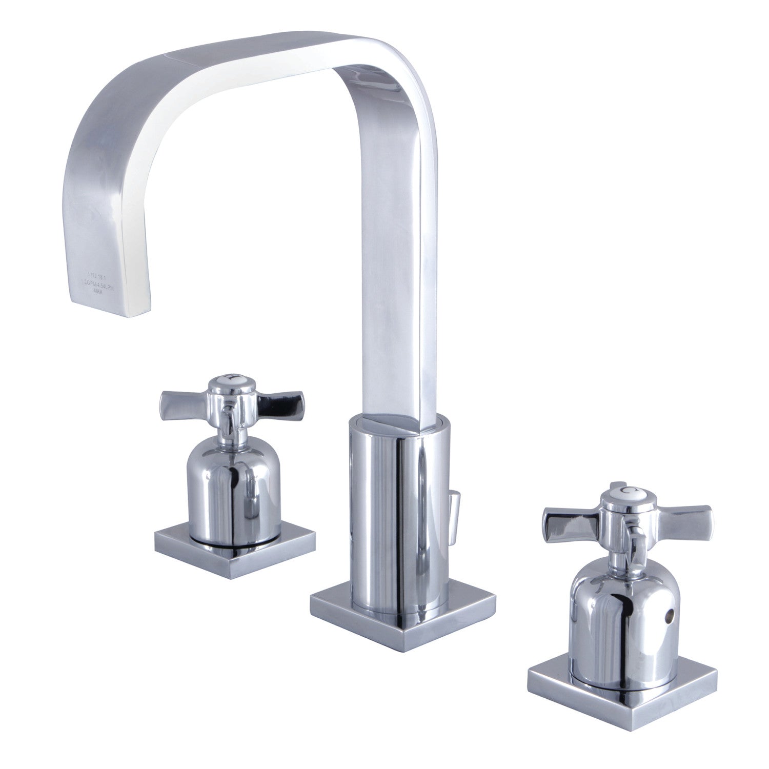 Kingston Tulare FSC8961ZX - Millennium Two-Handle 3-Hole Deck Mount Widespread Bathroom Faucet with Pop-Up Drain, Polished Chrome