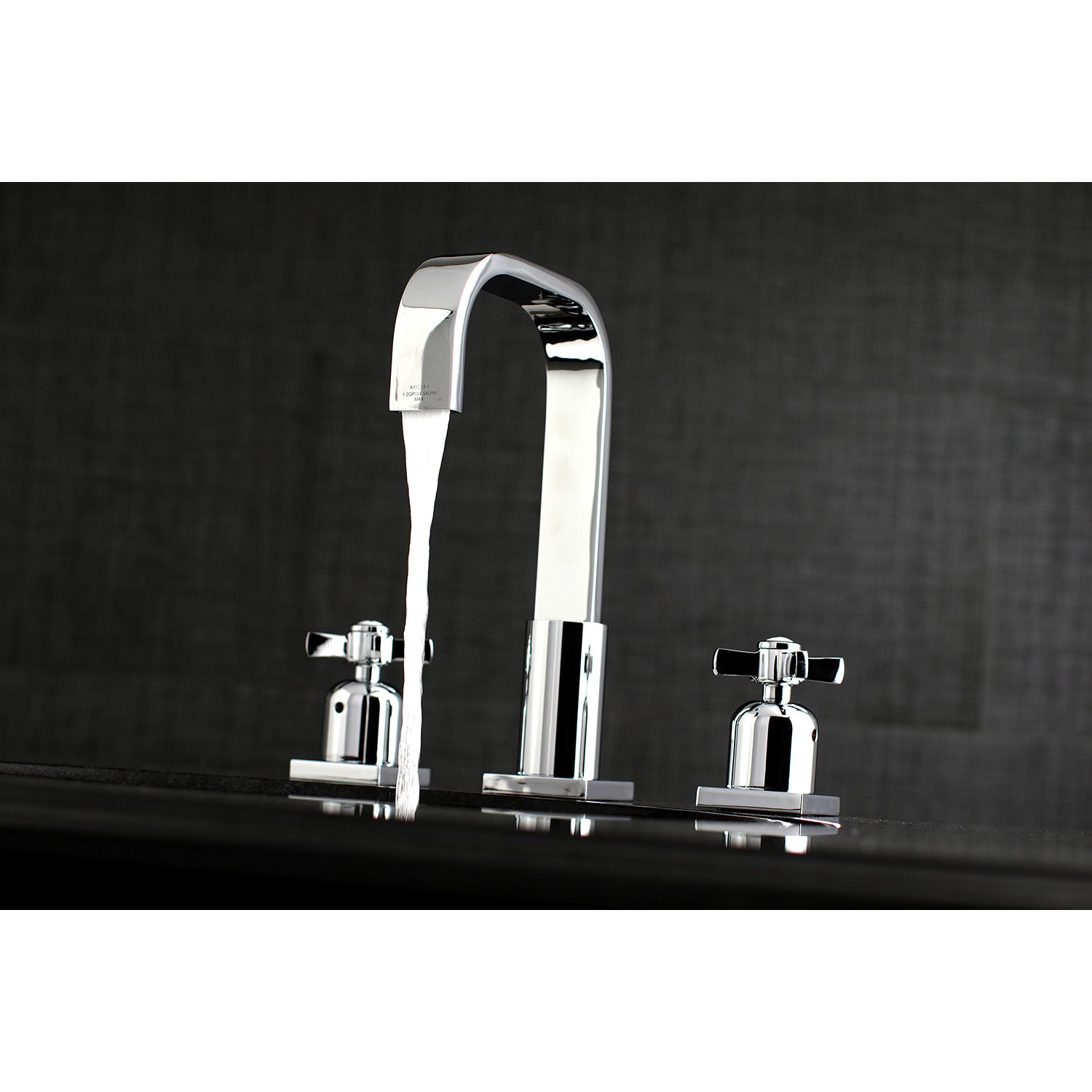 Kingston Tulare FSC8961ZX - Millennium Two-Handle 3-Hole Deck Mount Widespread Bathroom Faucet with Pop-Up Drain, Polished Chrome — thumbnail 3