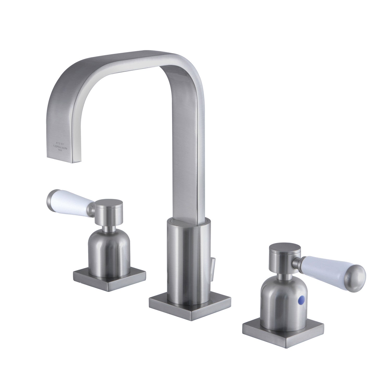 Kingston Tulare FSC8968DPL - Paris Two-Handle 3-Hole Deck Mount Widespread Bathroom Faucet with Pop-Up Drain, Brushed Nickel