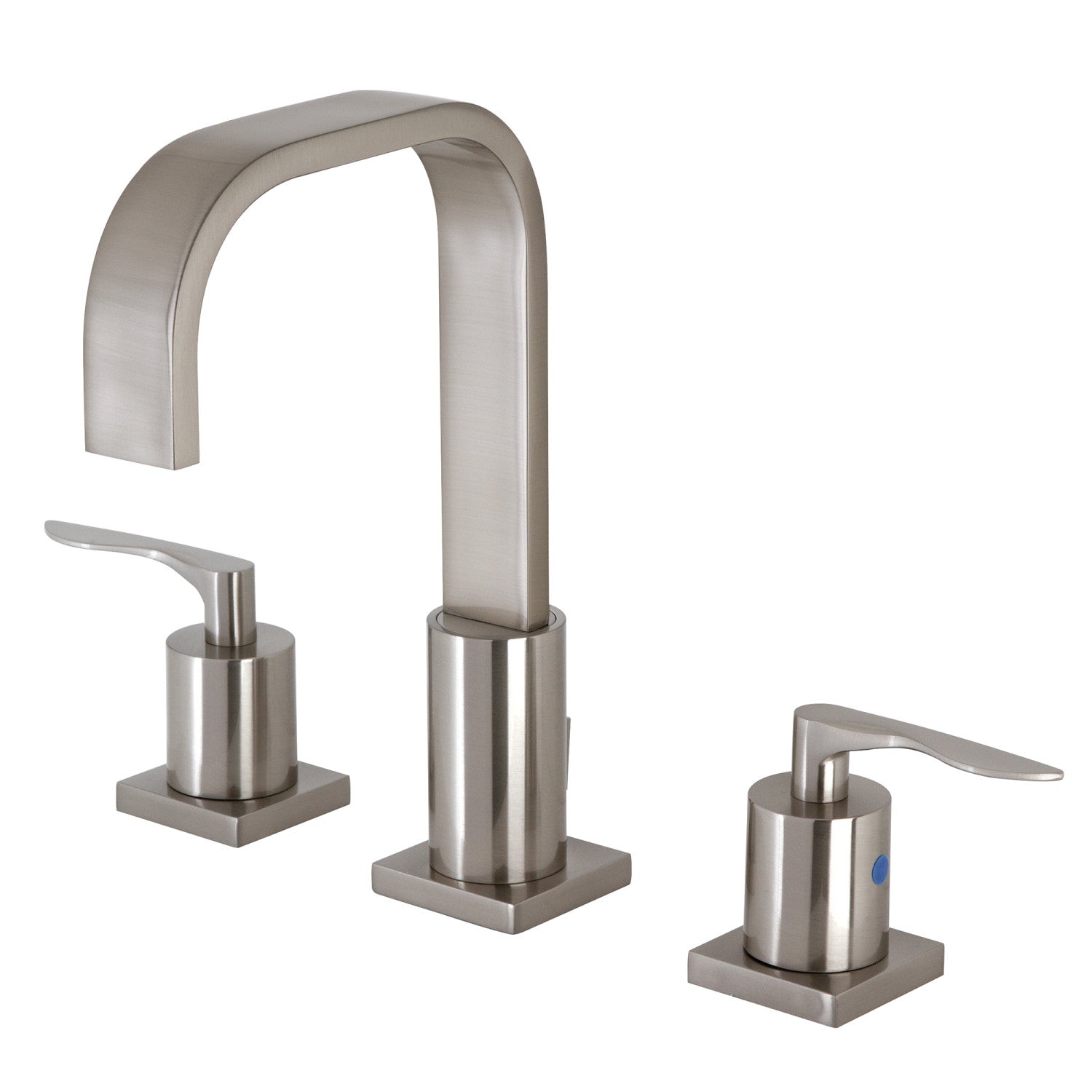Kingston Tulare FSC8968SVL - Serena Two-Handle 3-Hole Deck Mount Widespread Bathroom Faucet with Pop-Up Drain, Brushed Nickel