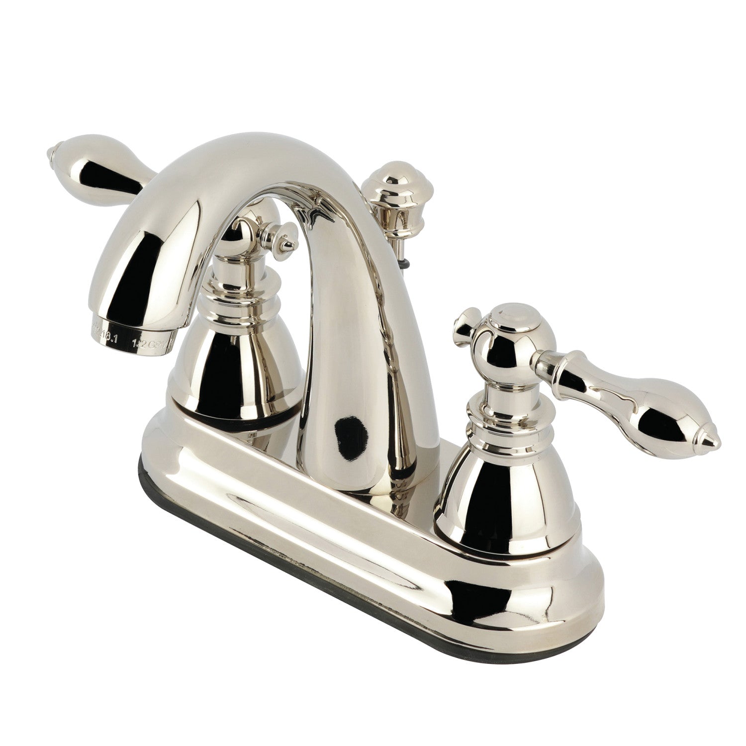 Kingston Tulare FSY5619ACL - American Classic Double-Handle 3-Hole Deck Mount 4-Inch Centerset Bathroom Faucet with Pop-Up Drain, Polished Nickel
