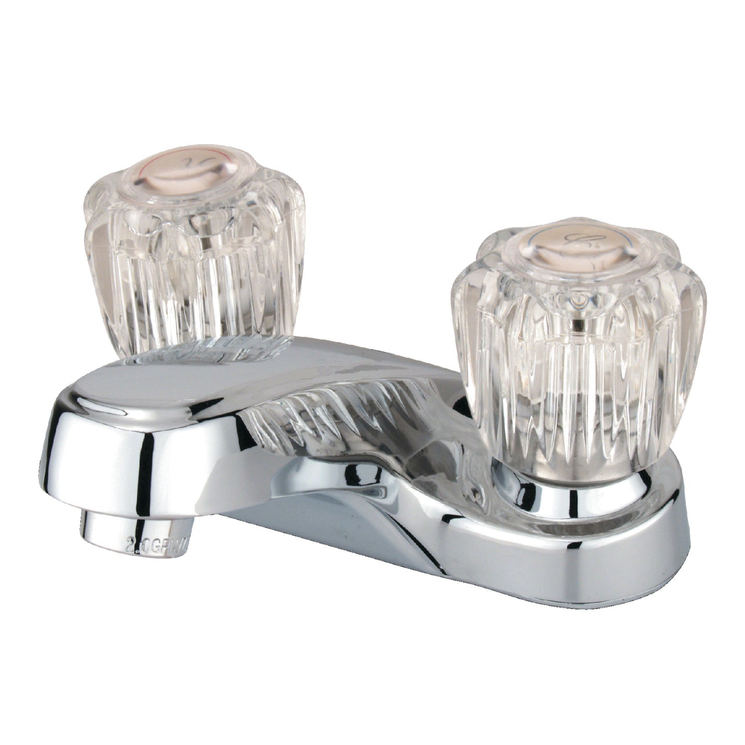 Kingston Tulare GKB161 - Americana Double-Handle 3-Hole Deck Mount 4-Inch Centerset Bathroom Faucet with ABS Pop-Up Drain, Polished Chrome