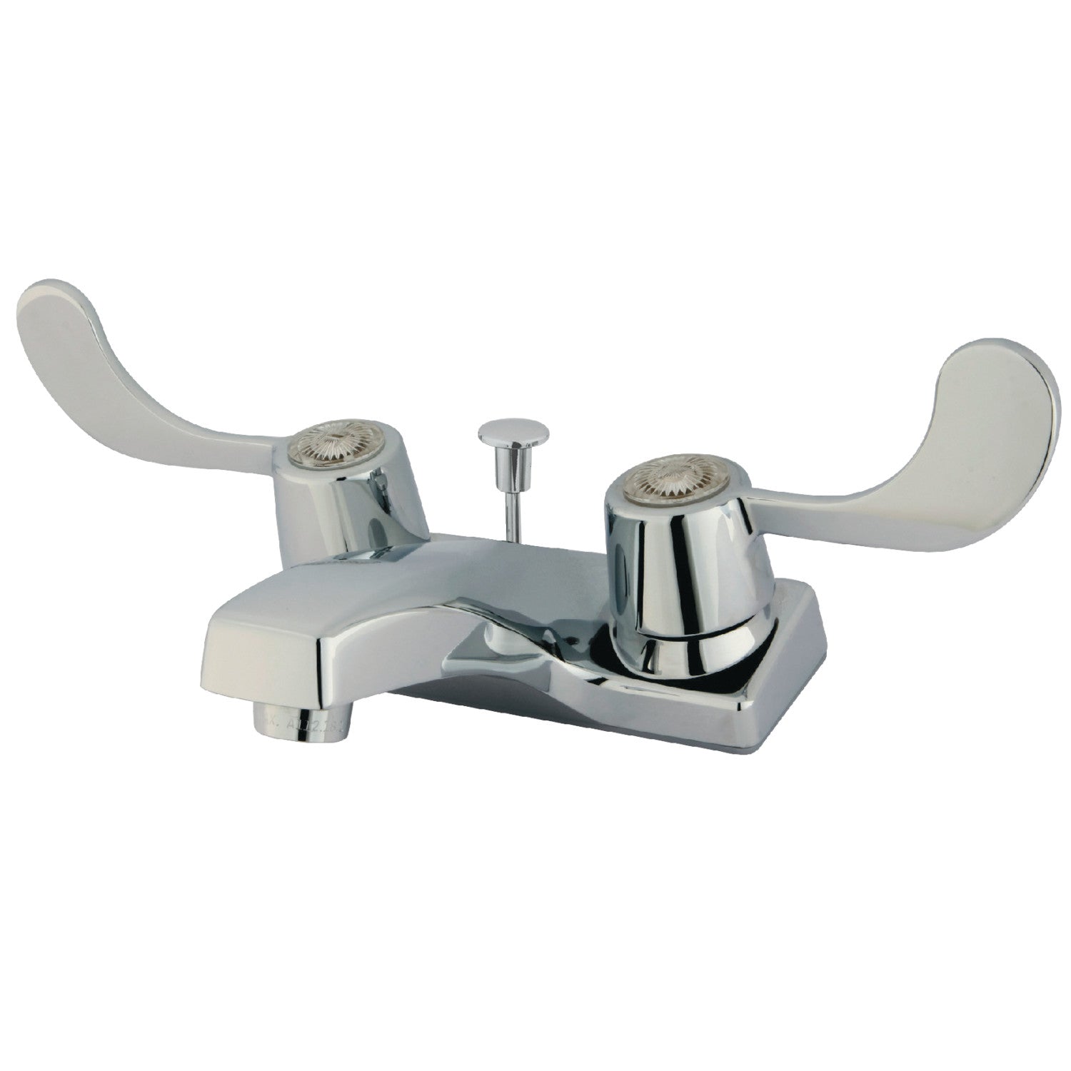 Kingston Tulare GKB191 - Americana Double-Handle 3-Hole Deck Mount 4-Inch Centerset Bathroom Faucet with ABS Pop-Up Drain, Polished Chrome