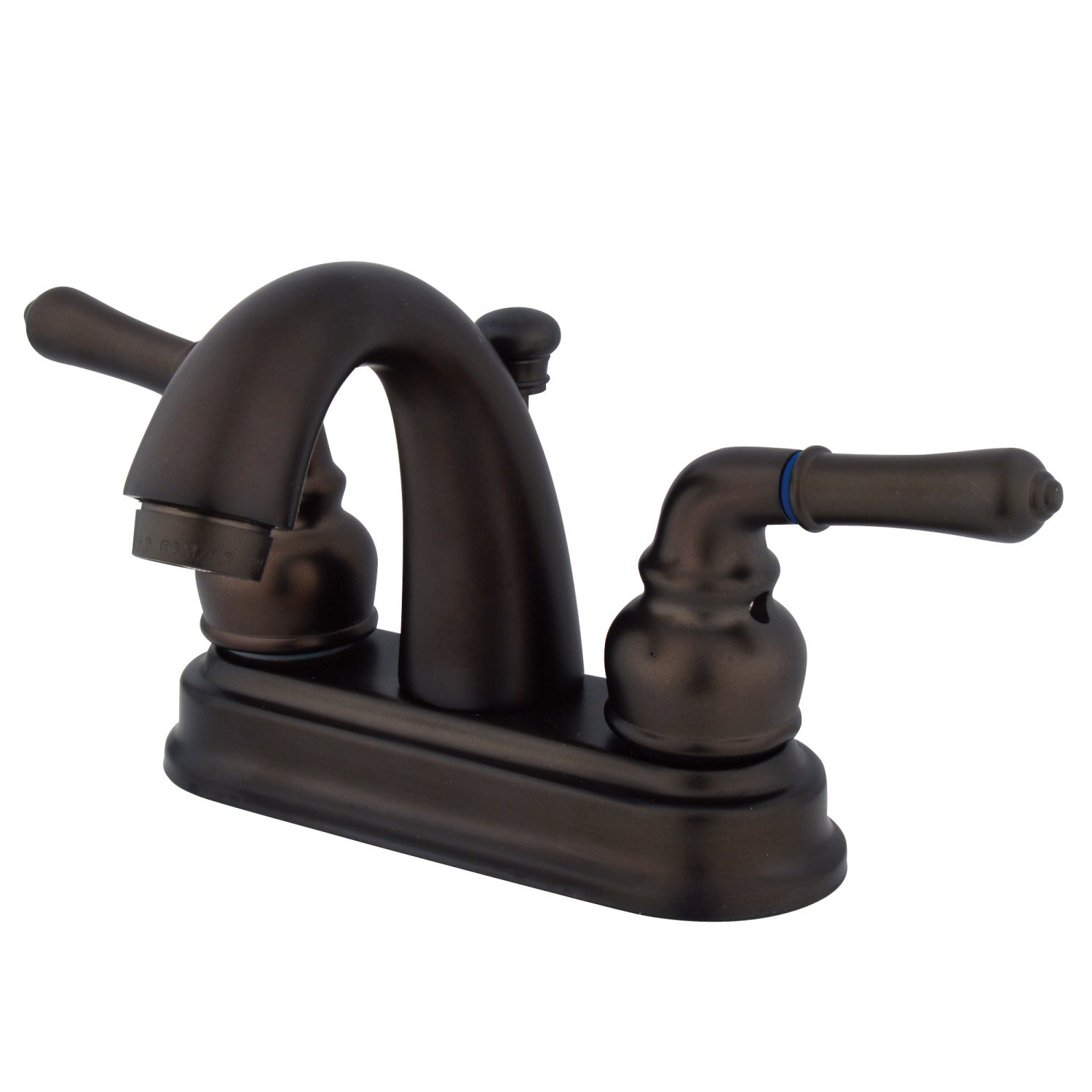 Kingston Heirloom GKB5615NML - Naples Double-Handle 3-Hole Deck Mount 4-Inch Centerset Bathroom Faucet with Pop-Up Drain, Oil Rubbed Bronze