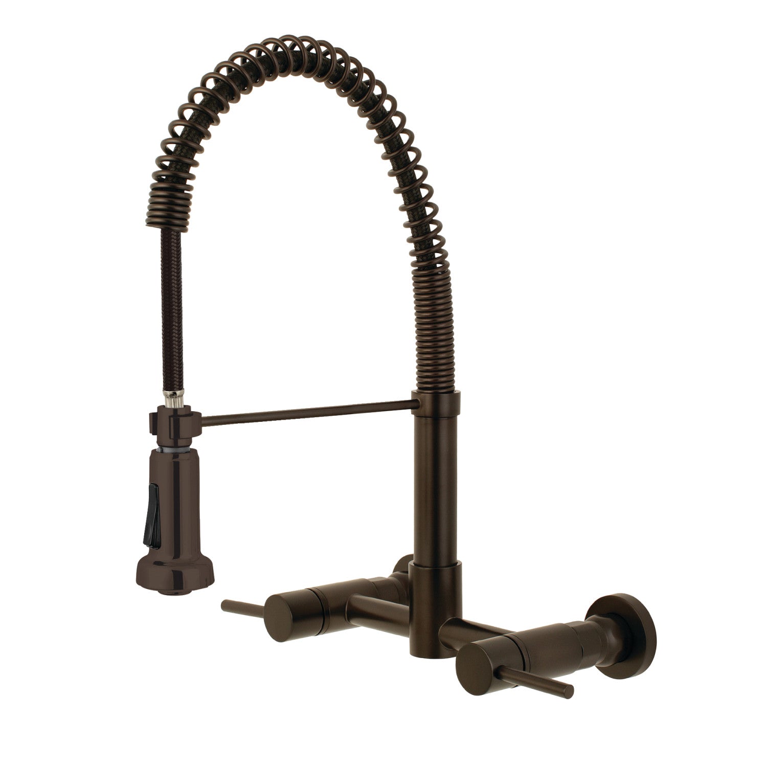 Kingston Sona GS8185DL - Concord Double-Handle 2-Hole Wall-Mount Pre-Rinse Bridge Kitchen Faucet, Oil Rubbed Bronze — image 1