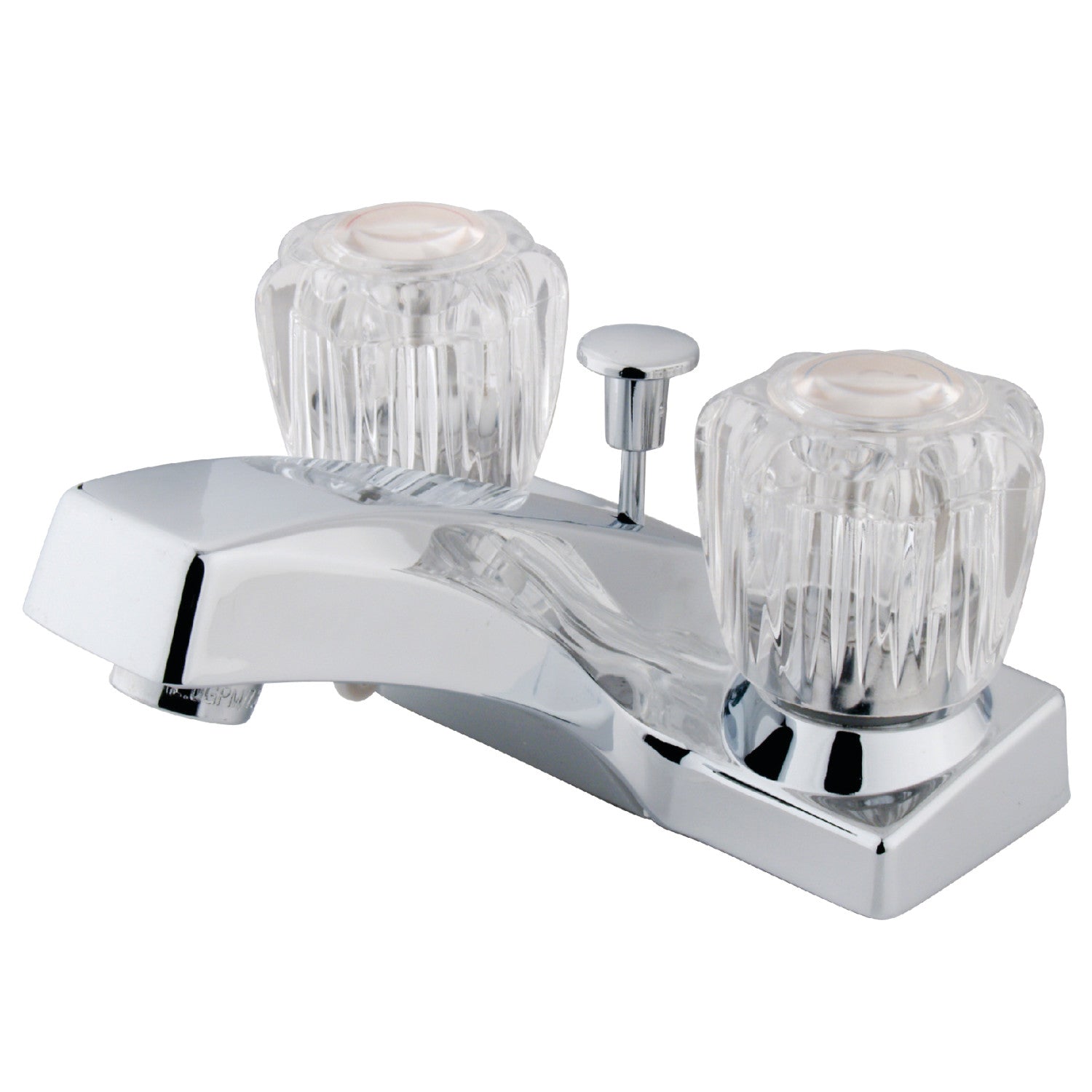 Kingston Tulare KB101 - Columbia Double-Handle 3-Hole Deck Mount 4-Inch Centerset Bathroom Faucet with ABS Pop-Up Drain, Polished Chrome