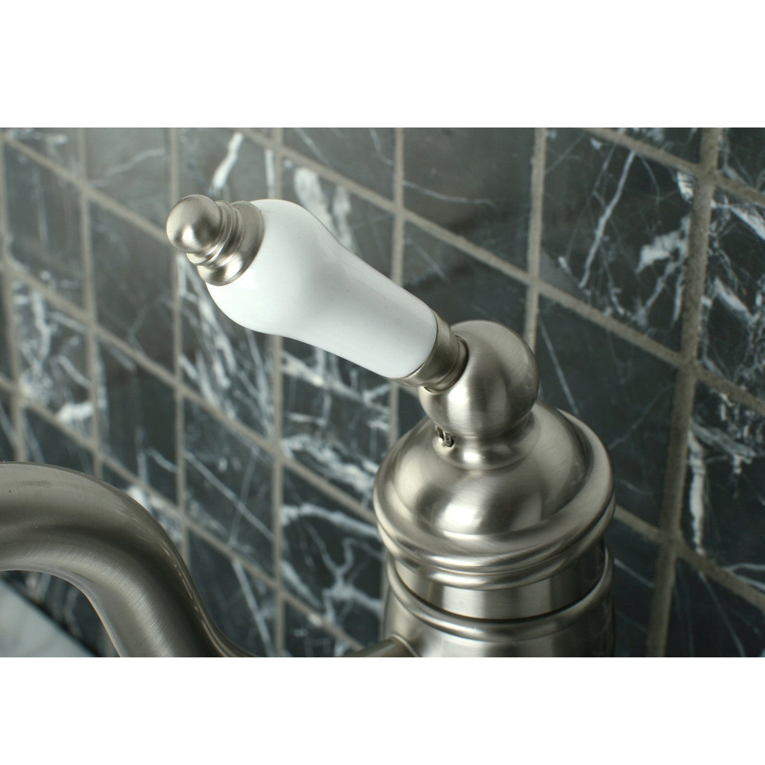 Kingston Heirloom KB1428PL - Heritage Single-Handle 1-Hole Deck Mount Vessel Faucet, Brushed Nickel — thumbnail 2