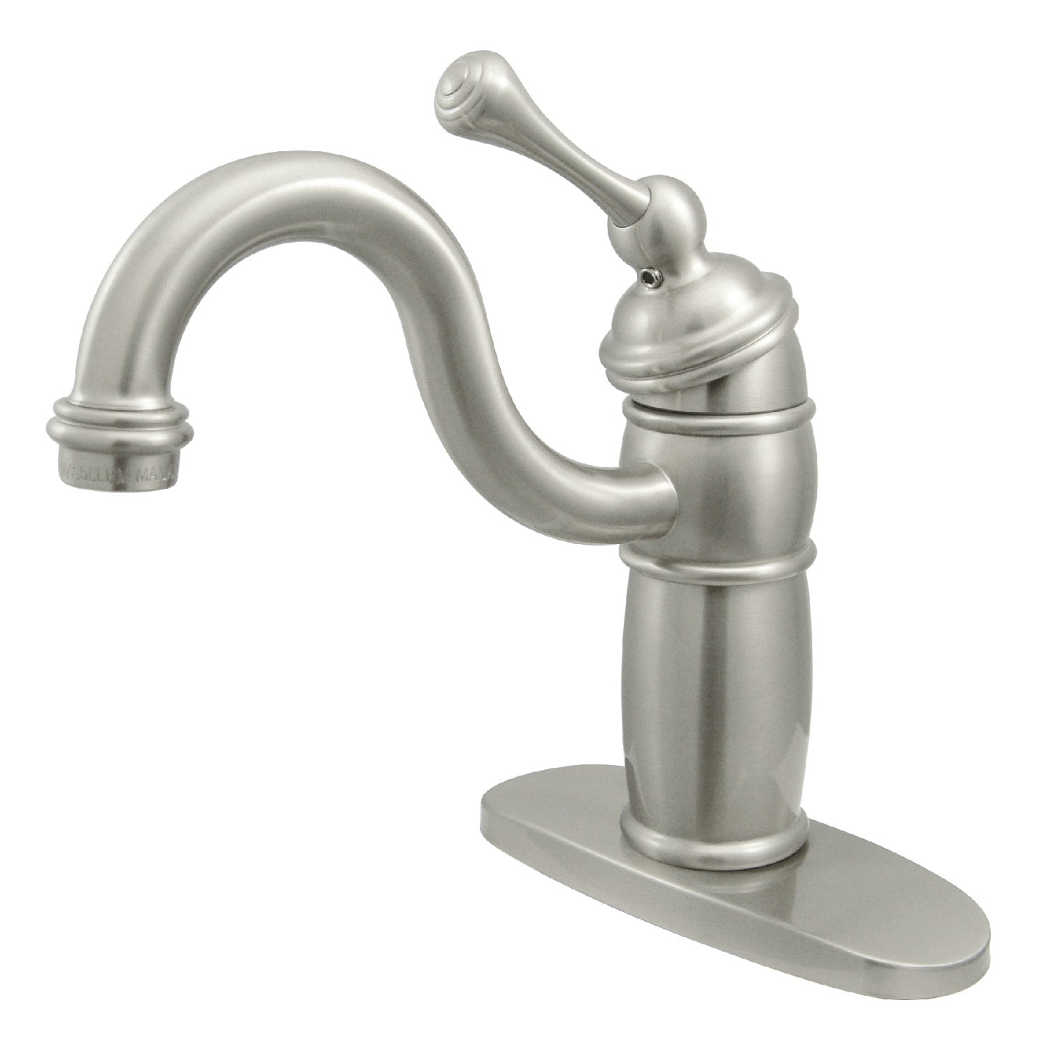 Kingston Heirloom KB1488BL - Vintage One-Handle 1-Hole Deck Mount Bar Faucet, Brushed Nickel
