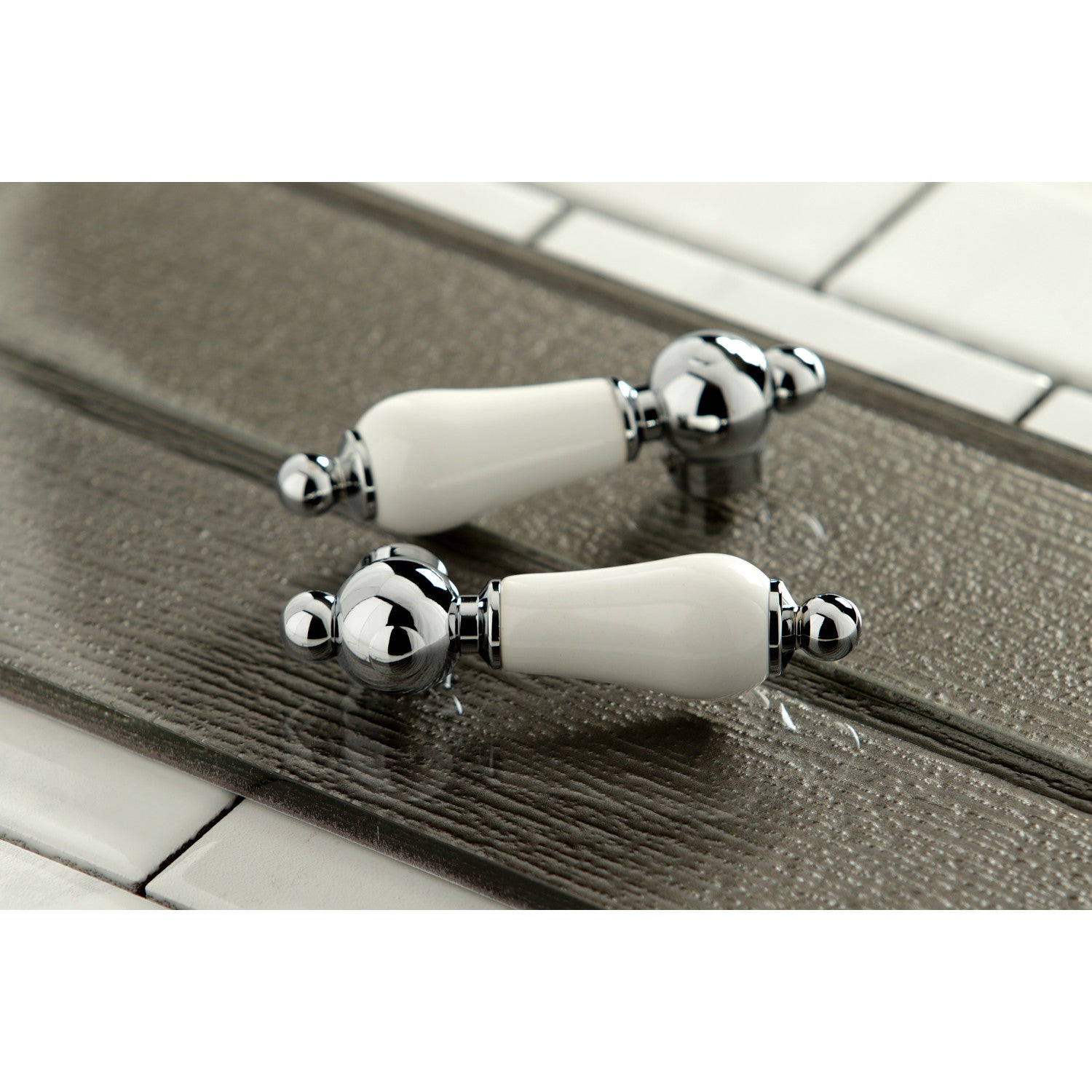 Kingston Heirloom KB1491PL - Heritage Two-Handle 2-Hole Deck Mount Bar Faucet, Polished Chrome — thumbnail 3