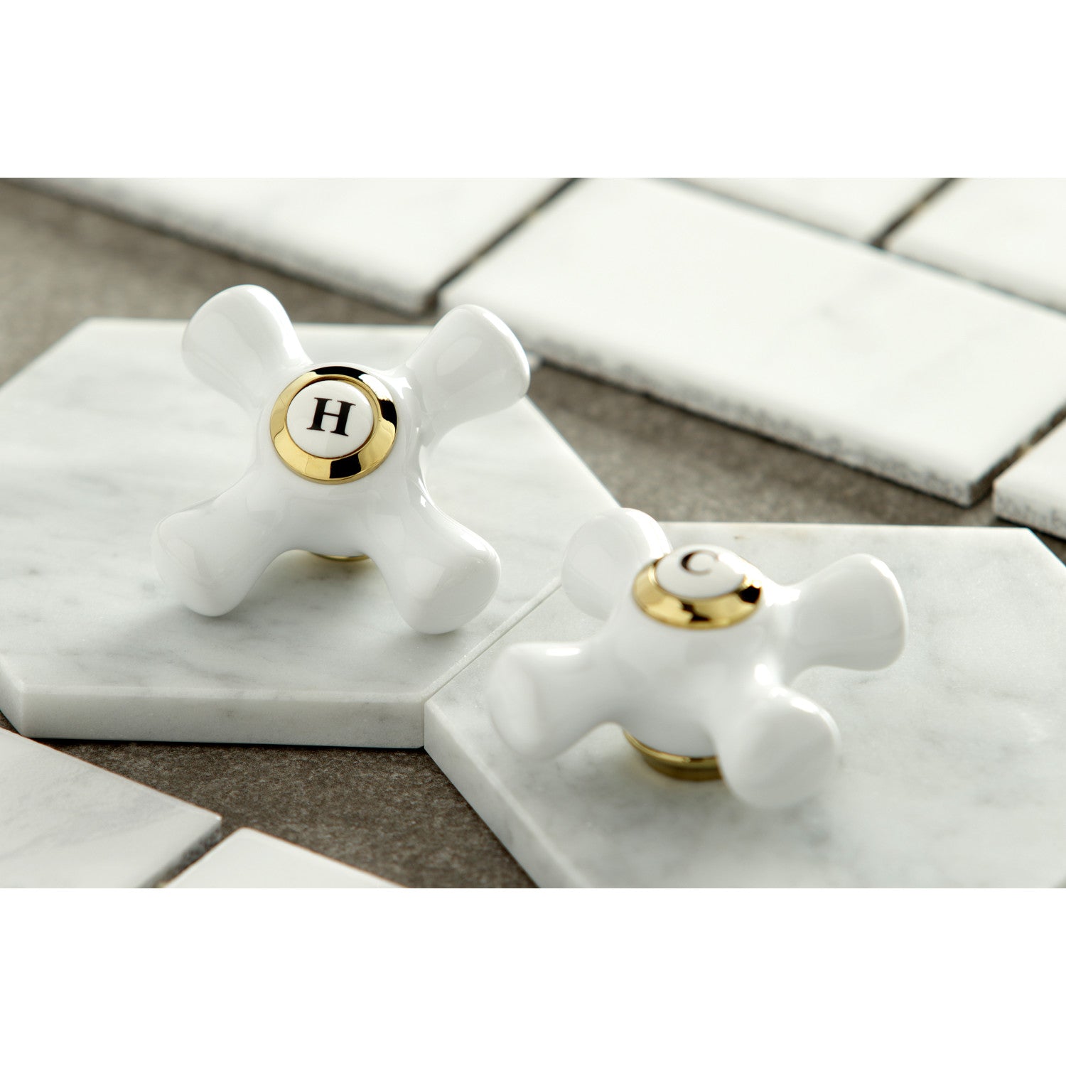 Kingston Heirloom KB1492PX - Heritage Two-Handle 2-Hole Deck Mount Bar Faucet, Polished Brass — thumbnail 2