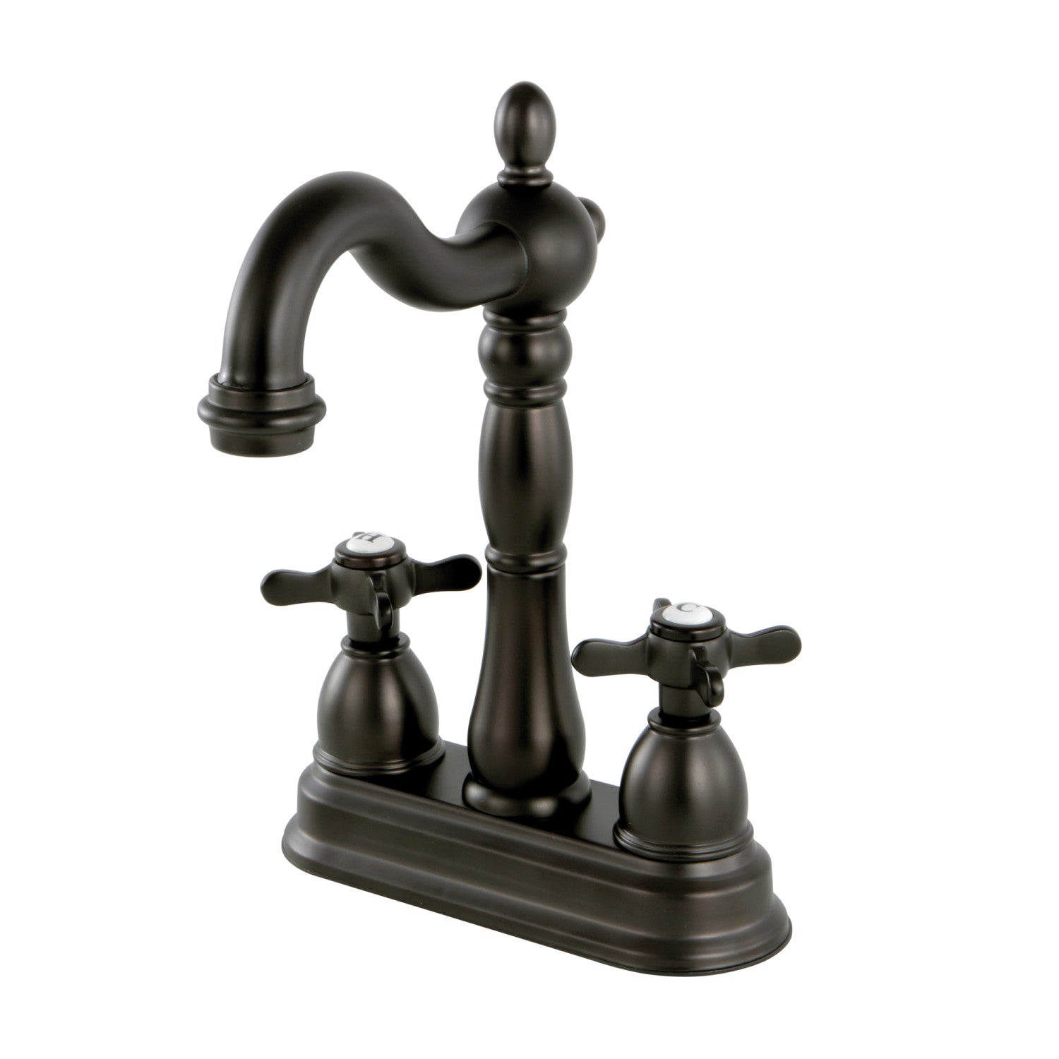 Kingston Heirloom KB1495BEX - Essex Two-Handle 2-Hole Deck Mount Bar Faucet, Oil Rubbed Bronze