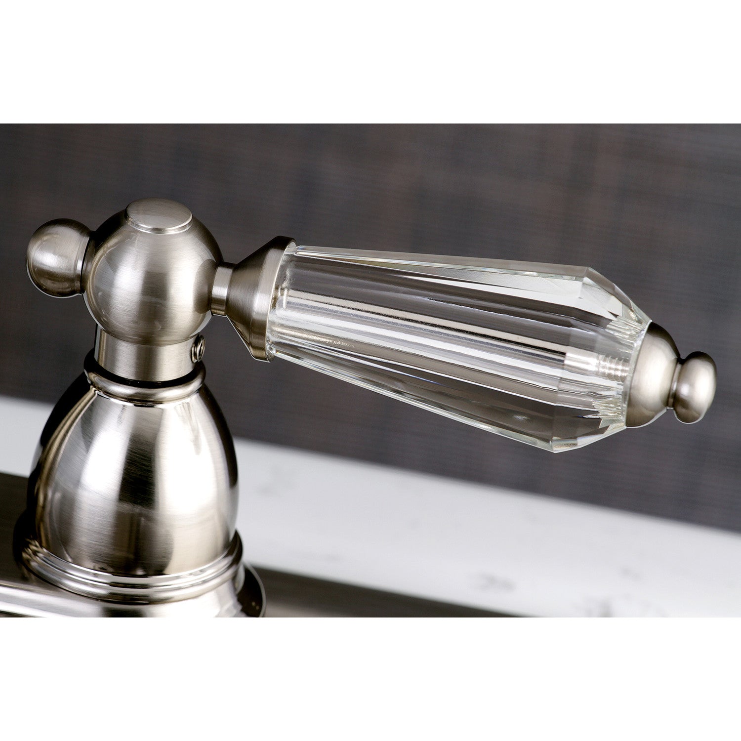 Kingston Heirloom KB1498WLL - Wilshire Two-Handle 2-Hole Deck Mount Bar Faucet, Brushed Nickel — thumbnail 2