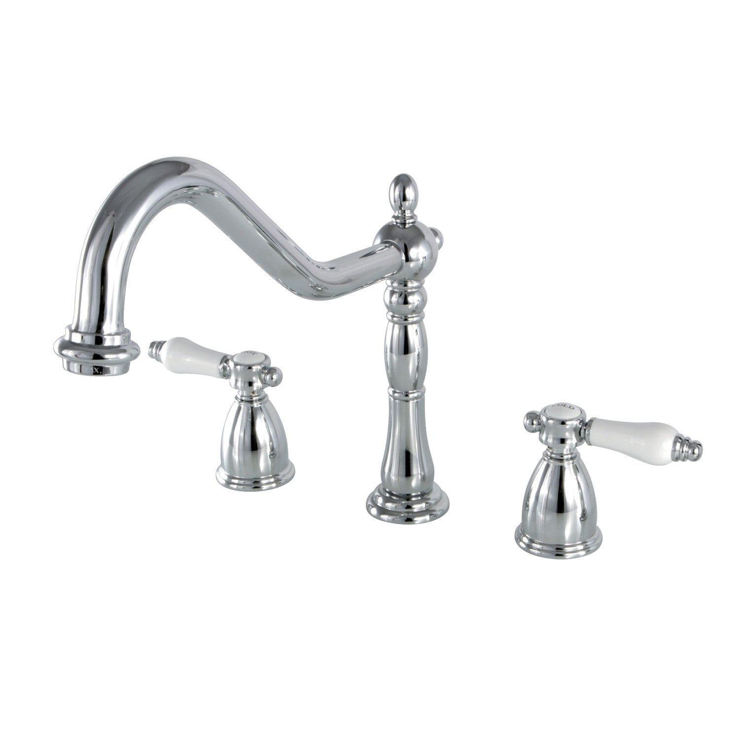 Kingston Heirloom KB1791BPLLS - Bel-Air Double-Handle Widespread Kitchen Faucet, Polished Chrome
