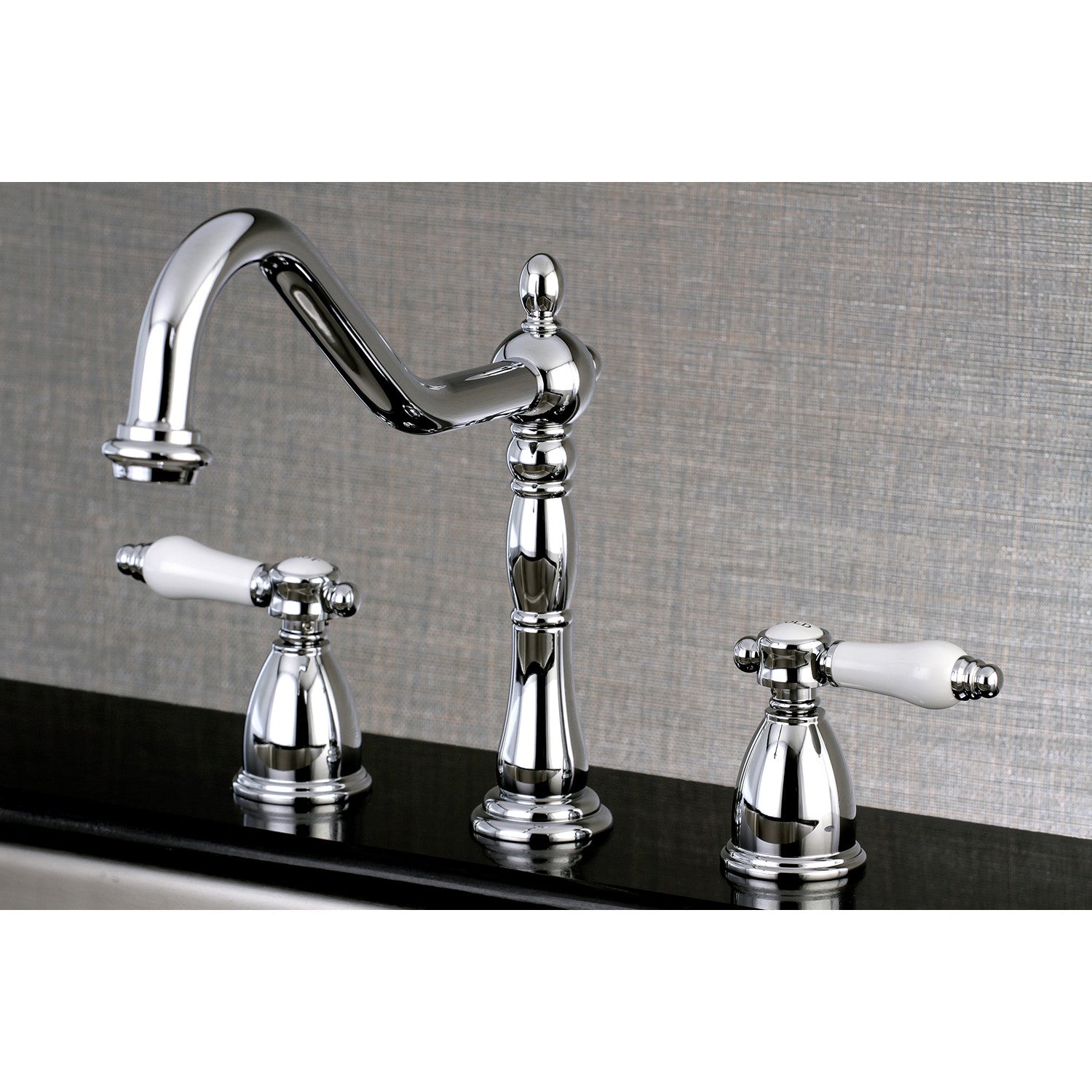 Kingston Heirloom KB1791BPLLS - Bel-Air Double-Handle Widespread Kitchen Faucet, Polished Chrome — thumbnail 2