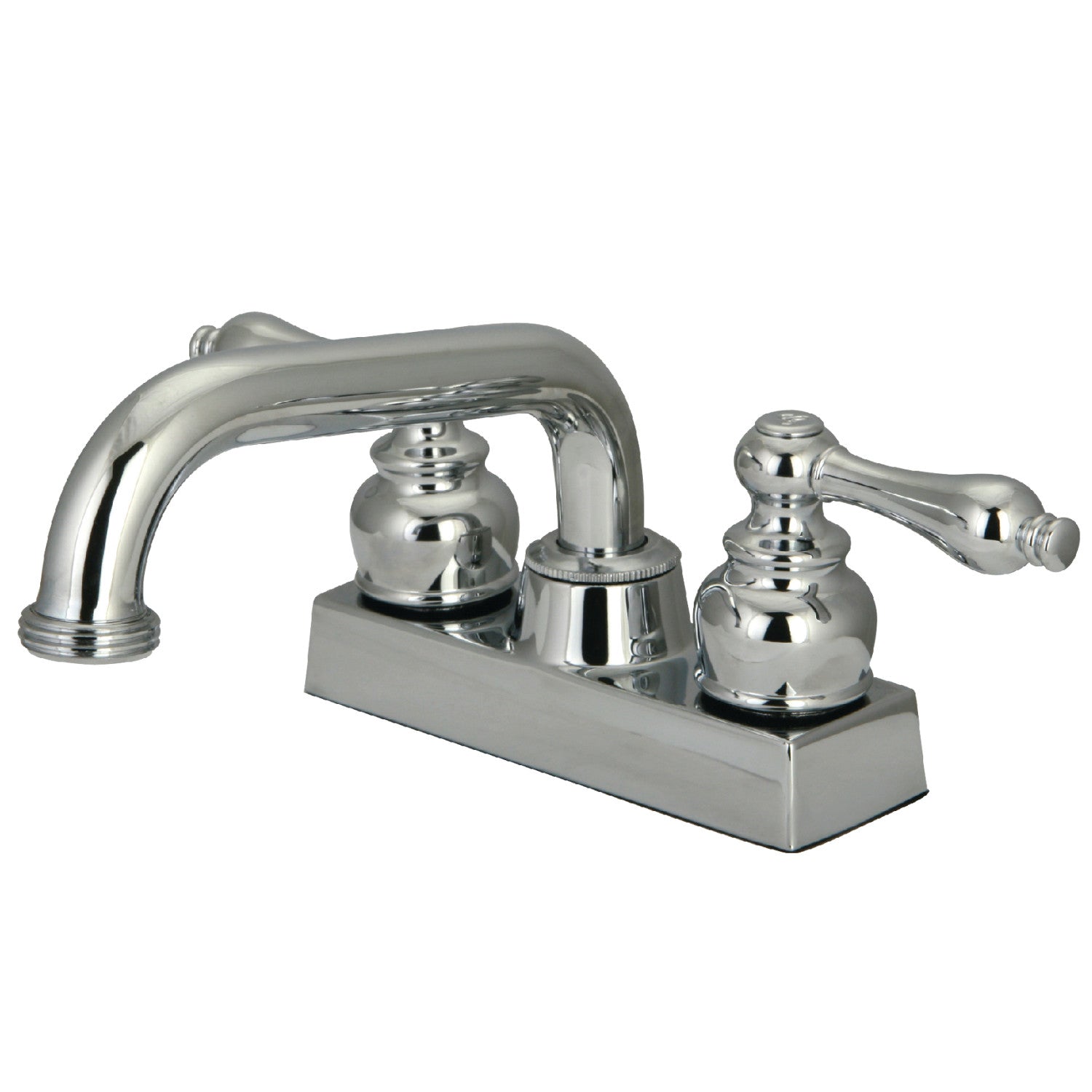 Kingston Heirloom KB2471ALDouble-Handle 2-Hole Deck Mount Laundry Faucet, Polished Chrome