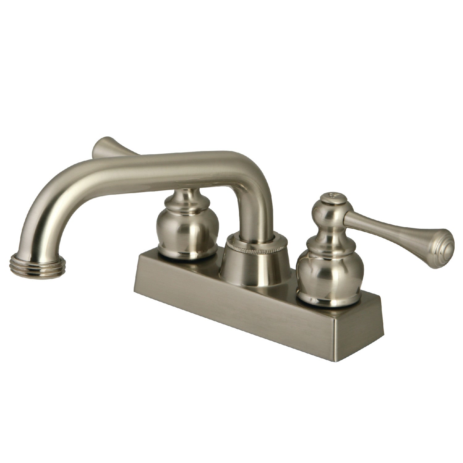 Kingston Tulare KB2478BLDouble-Handle 2-Hole Deck Mount Laundry Faucet, Brushed Nickel