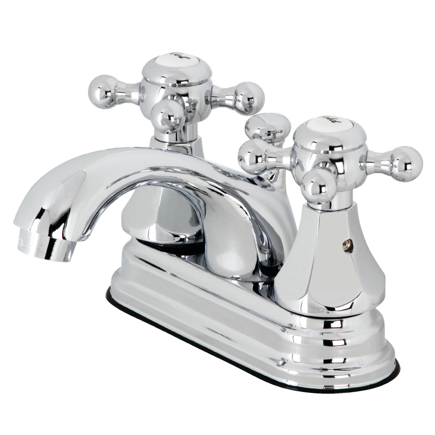 Kingston Tulare KB4601BX - Metropolitan Double-Handle 3-Hole Deck Mount 4-Inch Centerset Bathroom Faucet with Pop-Up Drain, Polished Chrome
