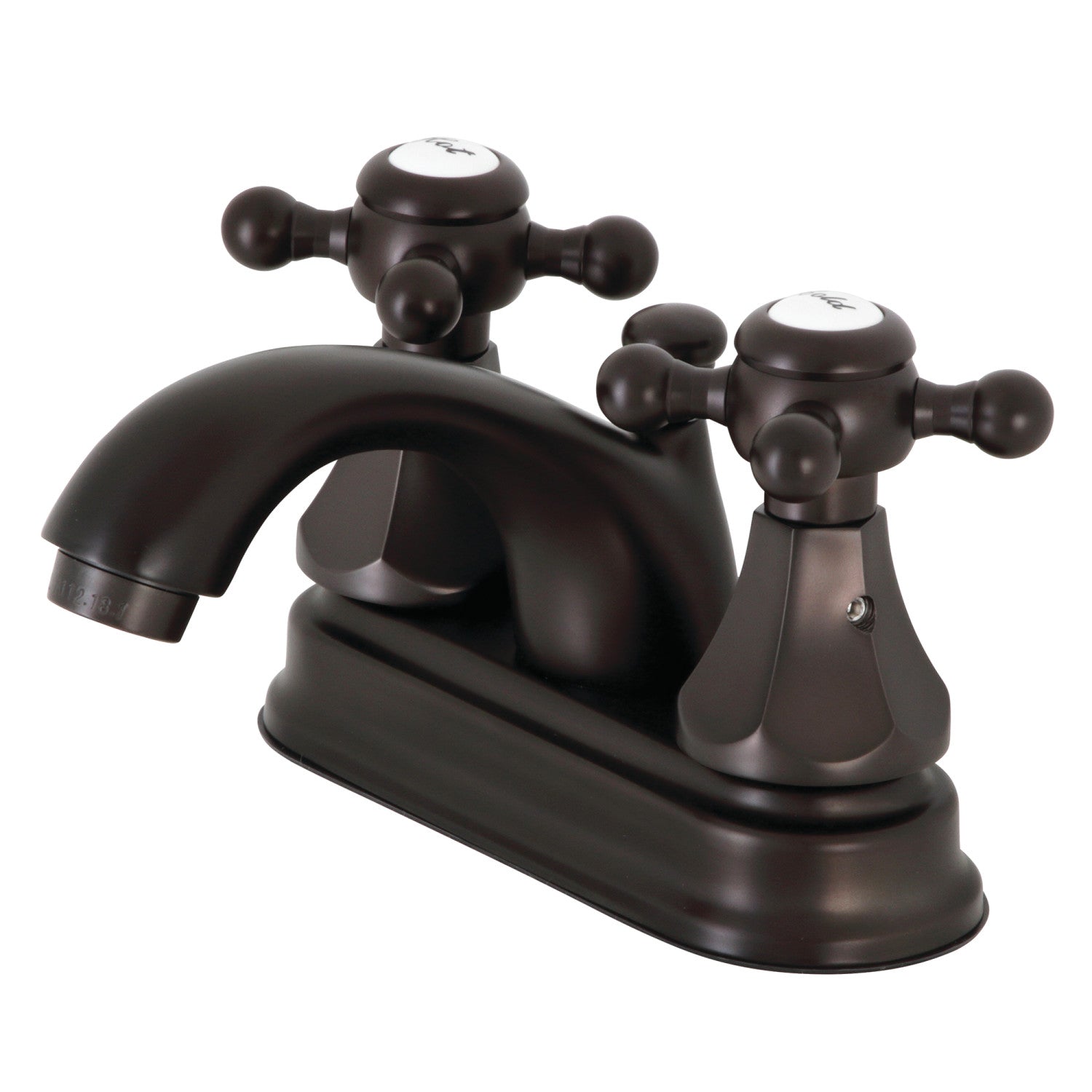 Kingston Tulare KB4605BX - Metropolitan Double-Handle 3-Hole Deck Mount 4-Inch Centerset Bathroom Faucet with Pop-Up Drain, Oil Rubbed Bronze