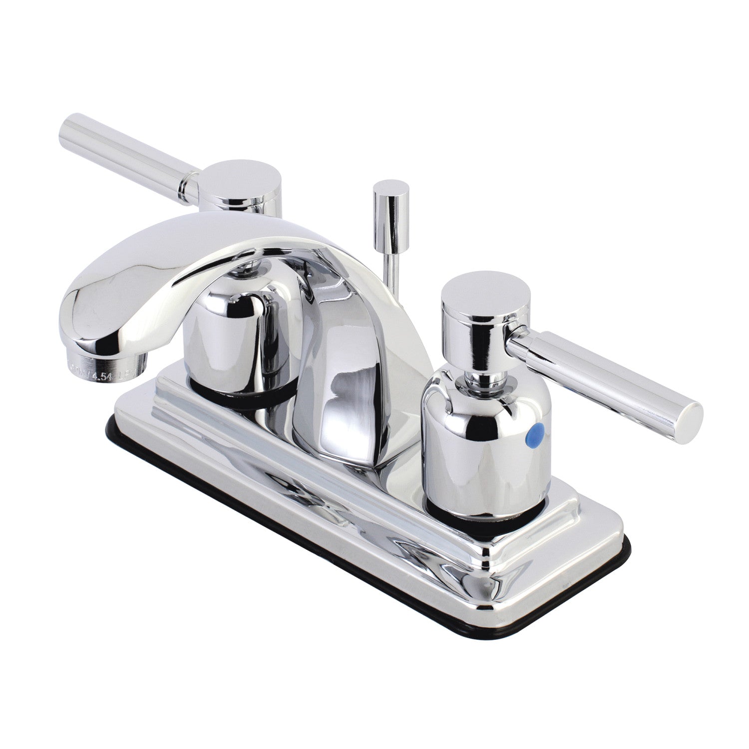 Kingston Tulare KB4641DL - Concord Double-Handle 3-Hole Deck Mount 4-Inch Centerset Bathroom Faucet with Pop-Up Drain, Polished Chrome