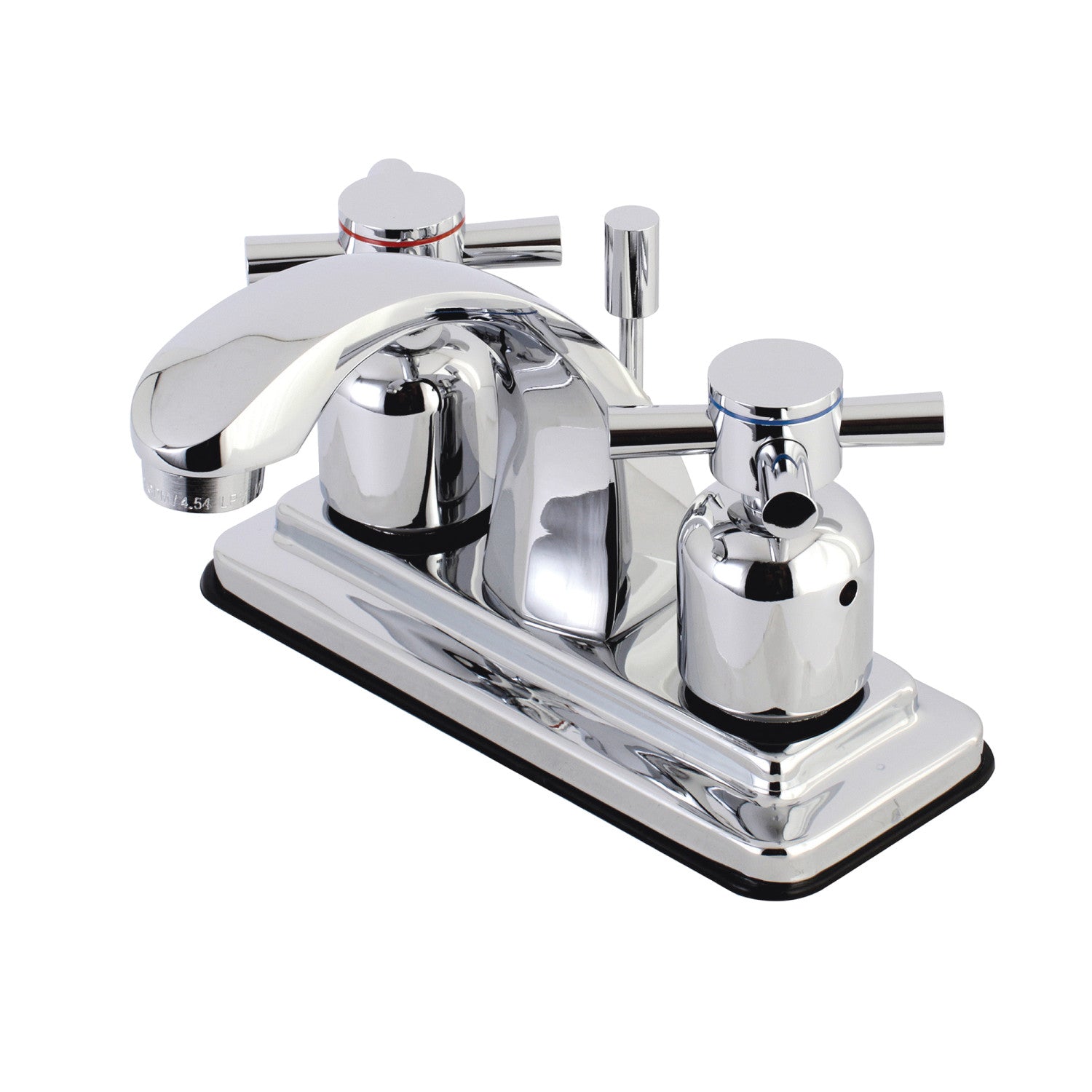 Kingston Sona KB4641DX - Concord Double-Handle 3-Hole Deck Mount 4-Inch Centerset Bathroom Faucet with Pop-Up Drain, Polished Chrome