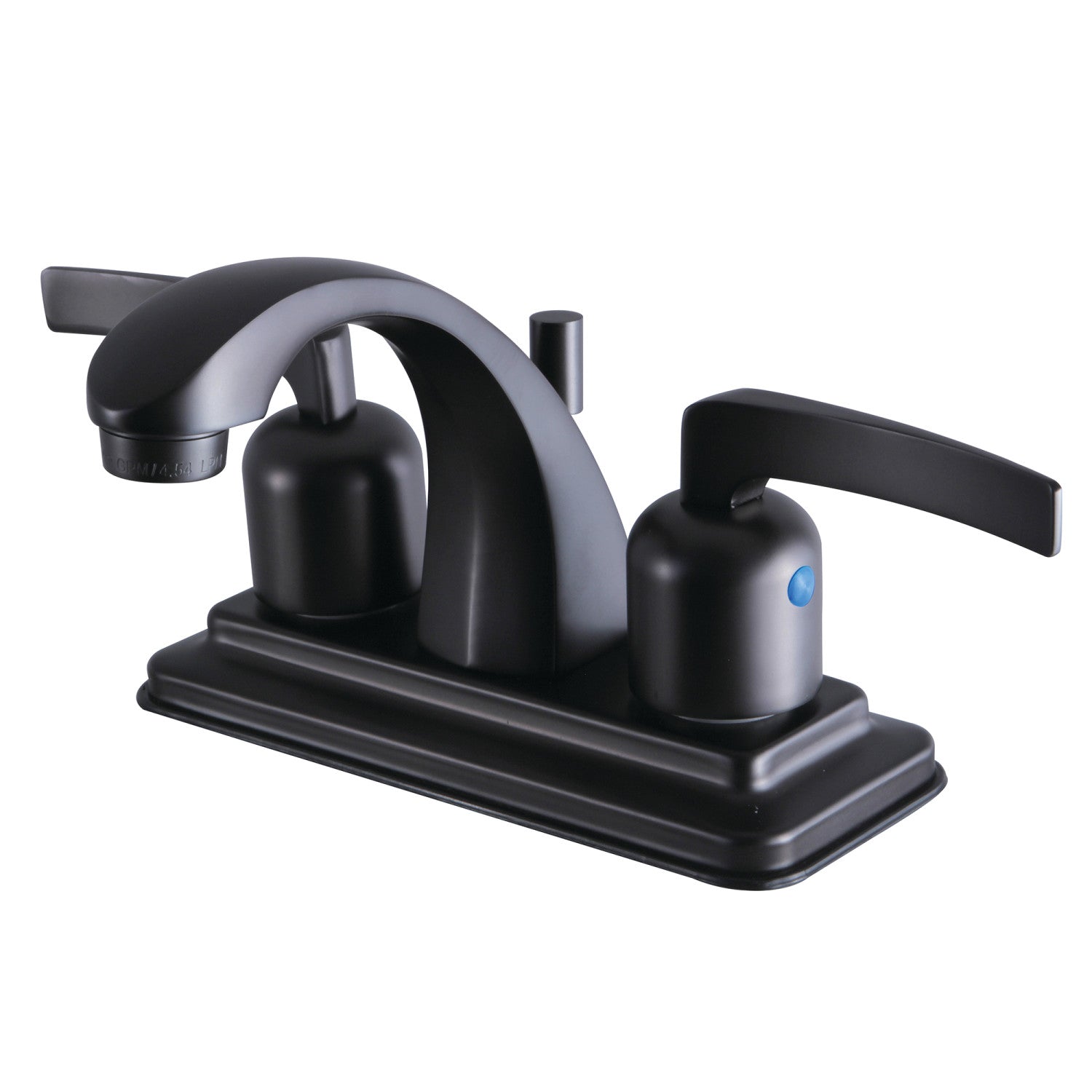 Kingston Tulare KB4645EFL - Centurion Double-Handle 3-Hole Deck Mount 4-Inch Centerset Bathroom Faucet with Pop-Up Drain, Oil Rubbed Bronze