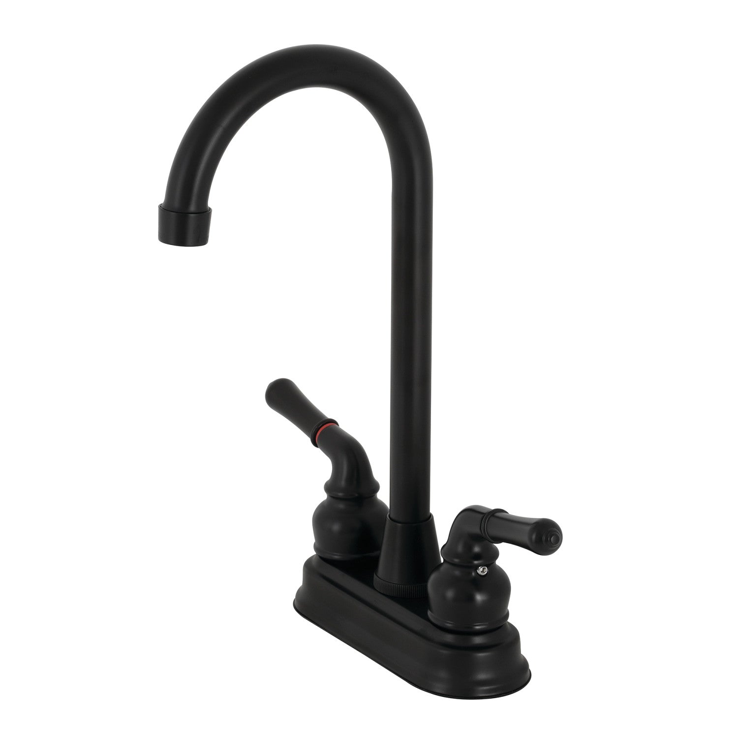 Kingston Tulare KB490 - Magellan Two-Handle 2-Hole Deck Mount Bar Faucet, Matte Black