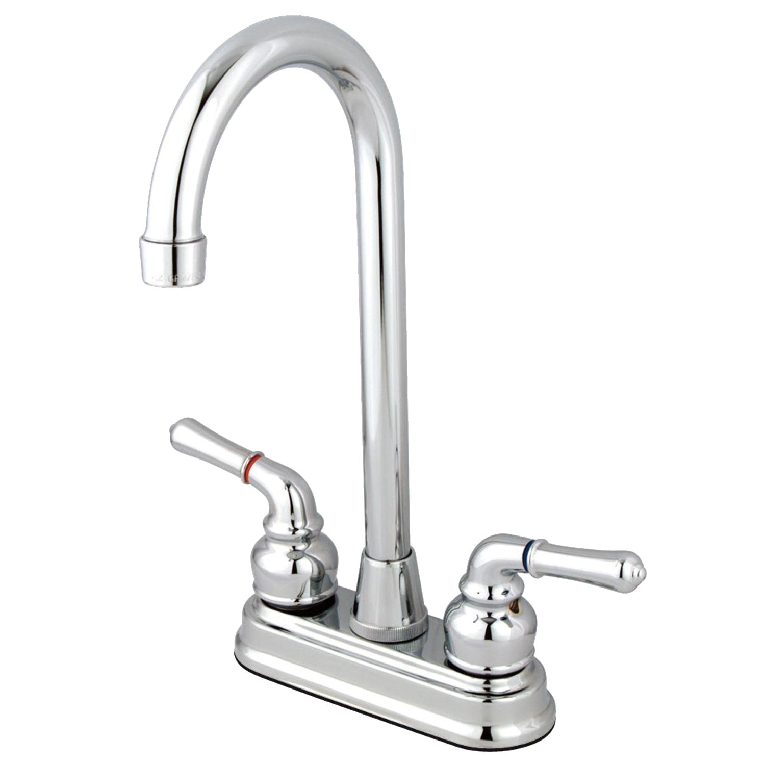 Kingston Tulare KB491 - Magellan Two-Handle 2-Hole Deck Mount Bar Faucet, Polished Chrome