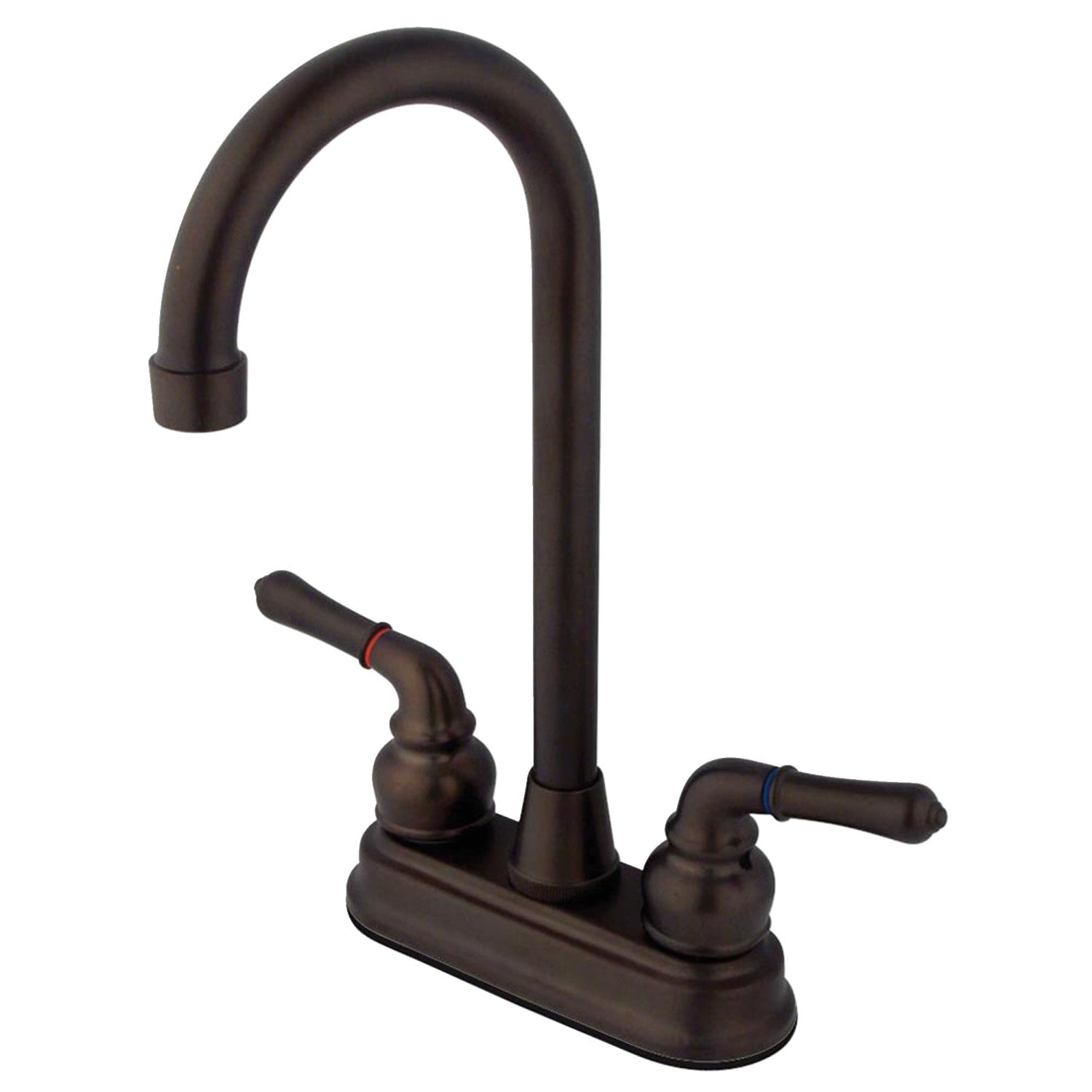 Kingston Tulare KB495 - Magellan Two-Handle 2-Hole Deck Mount Bar Faucet, Oil Rubbed Bronze