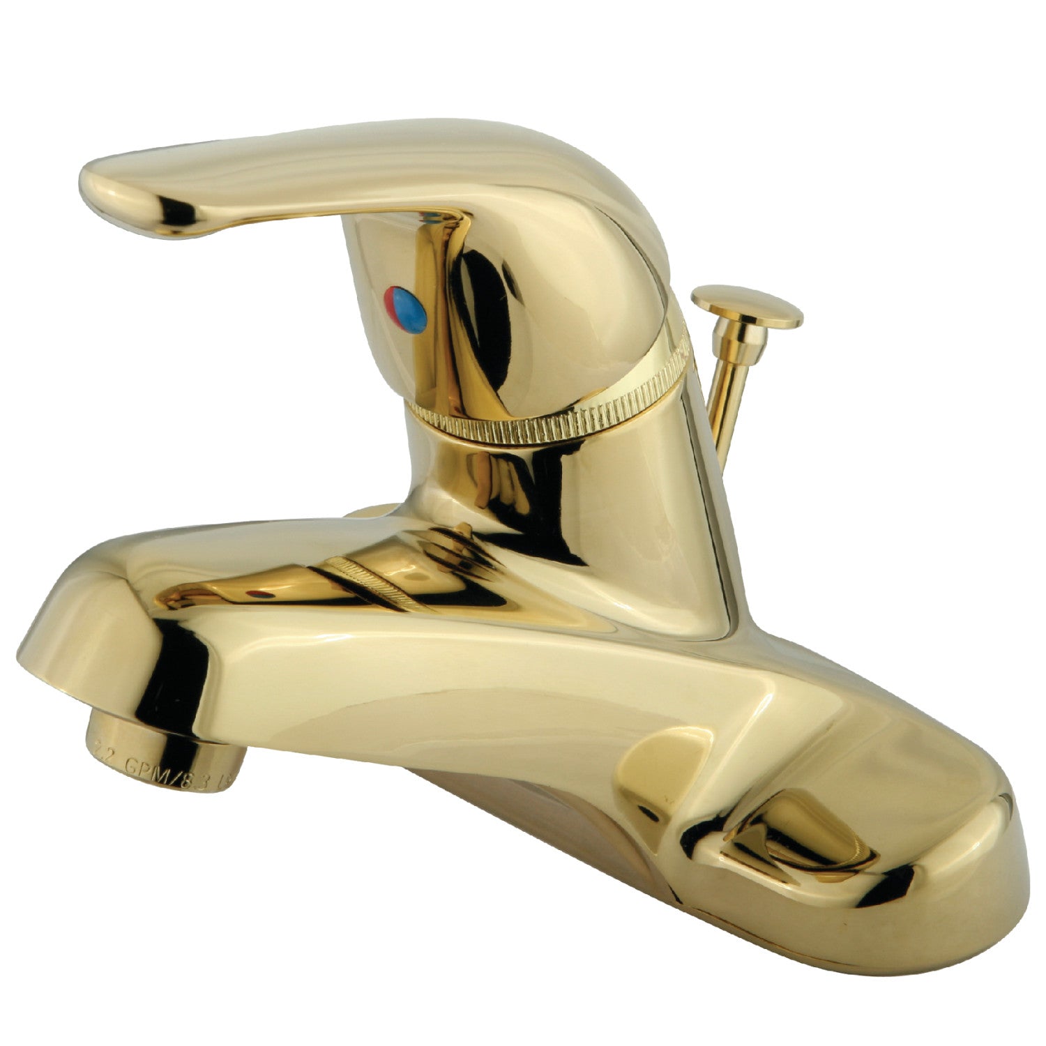Kingston Tulare KB542B - Chatham Single-Handle 3-Hole Deck Mount 4-Inch Centerset Bathroom Faucet with Brass Pop-Up, Polished Brass