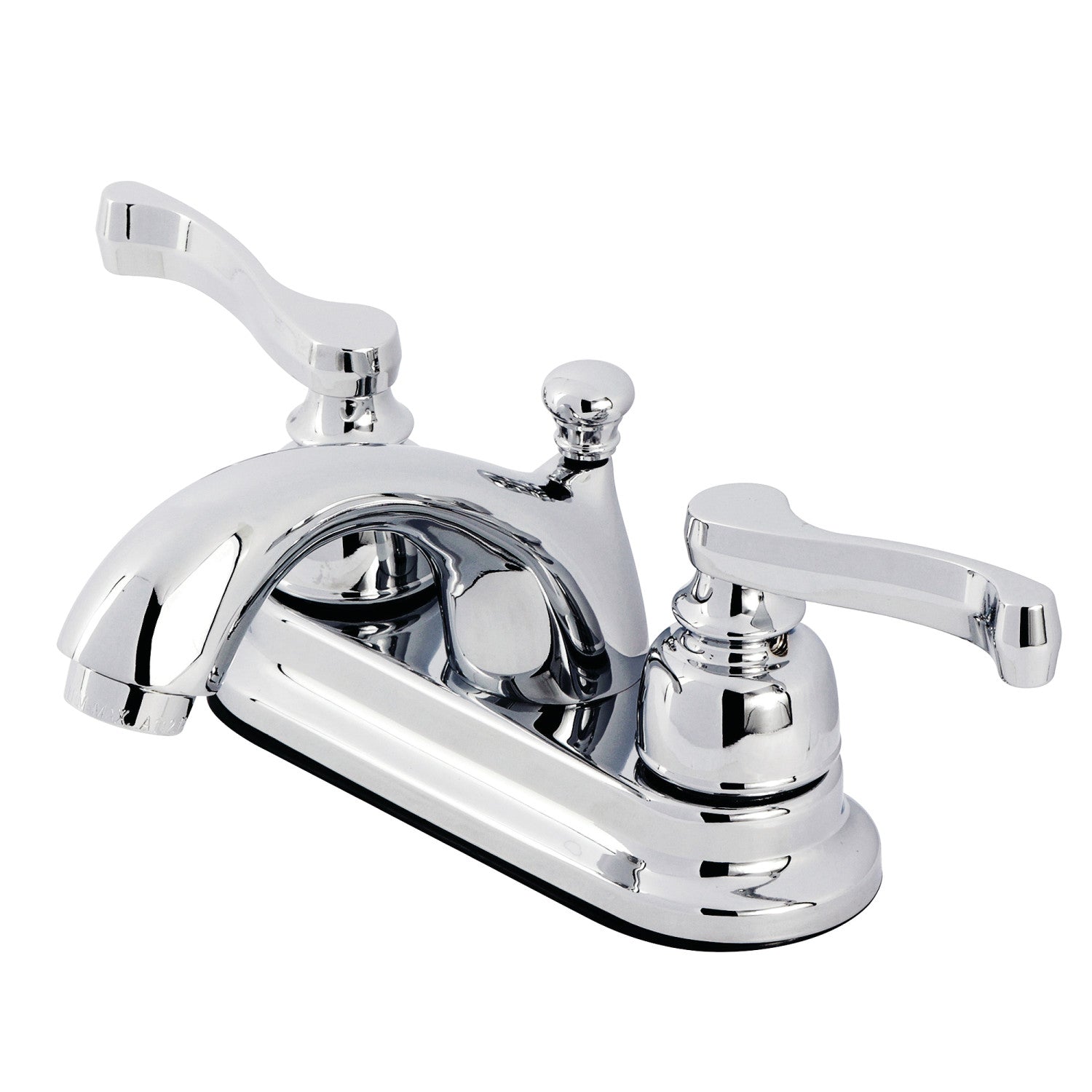 Kingston Tulare KB5601FL - Royale Double-Handle 3-Hole Deck Mount 4-Inch Centerset Bathroom Faucet with Pop-Up Drain, Polished Chrome