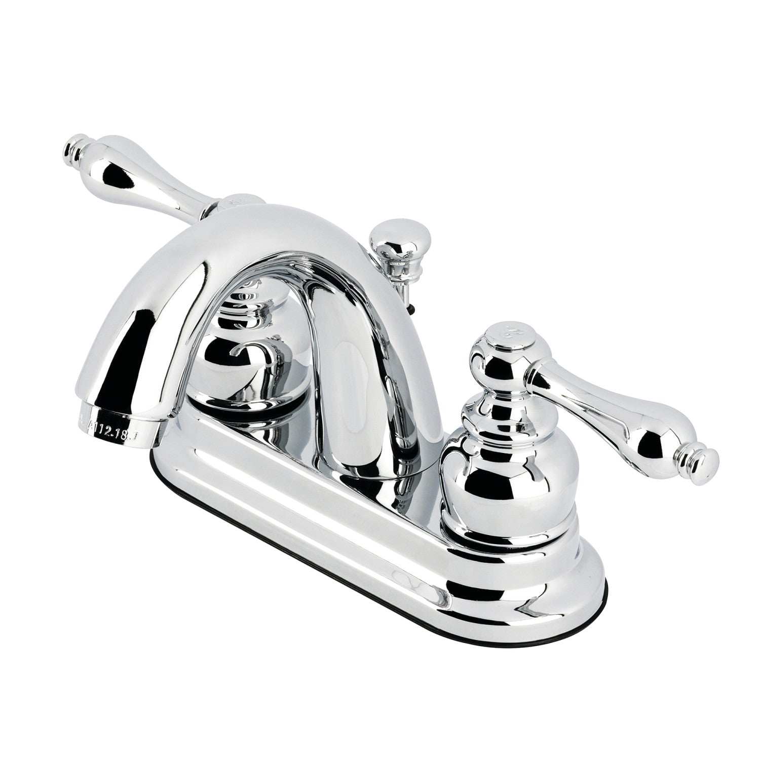 Kingston Heirloom KB5611AL - Restoration Double-Handle 3-Hole Deck Mount 4-Inch Centerset Bathroom Faucet with Pop-Up Drain, Polished Chrome