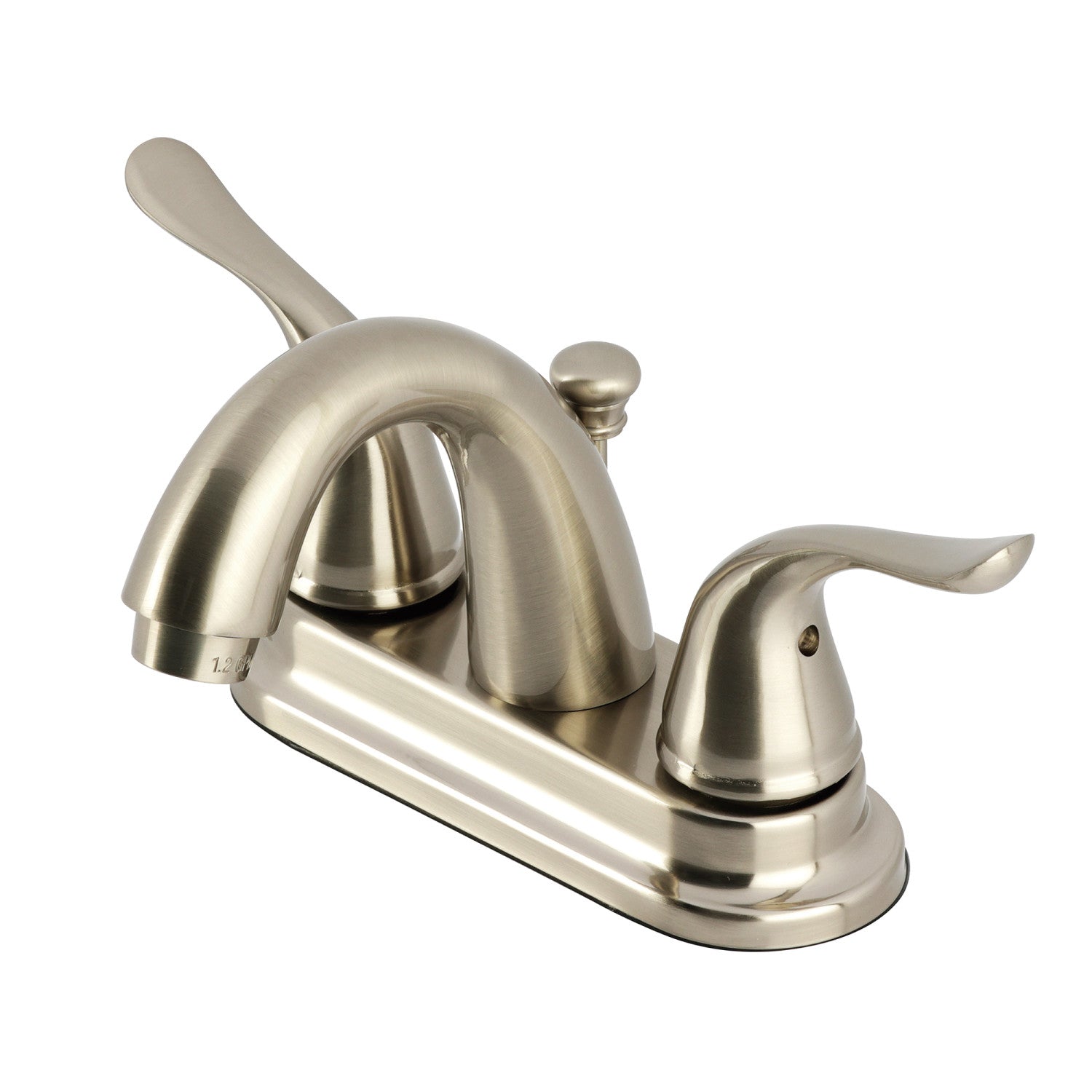 Kingston Tulare KB5618YL - Yosemite Double-Handle 3-Hole Deck Mount 4-Inch Centerset Bathroom Faucet with Pop-Up Drain, Brushed Nickel