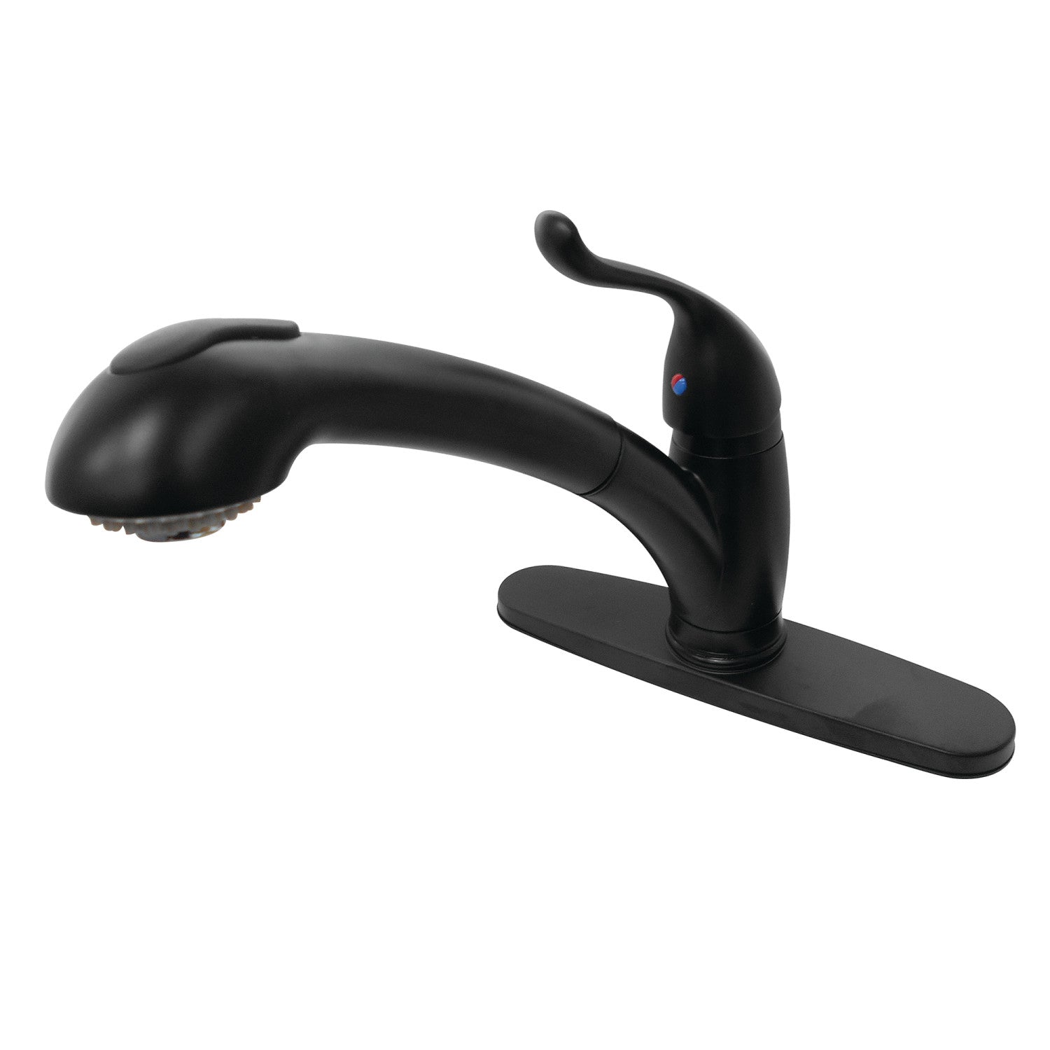Kingston Tulare KB5700YL - Yosemite Single-Handle 1-or-3 Hole Deck Mount Pull-Out Sprayer Kitchen Faucet, Matte Black