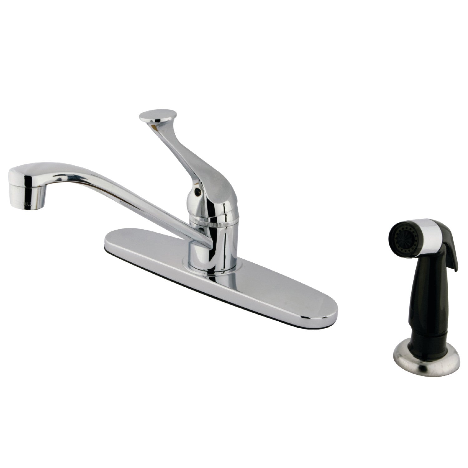 Kingston Tulare KB572 - Chatham One-Handle 4-Hole 8" Centerset Kitchen Faucet with Side Sprayer, Polished Chrome