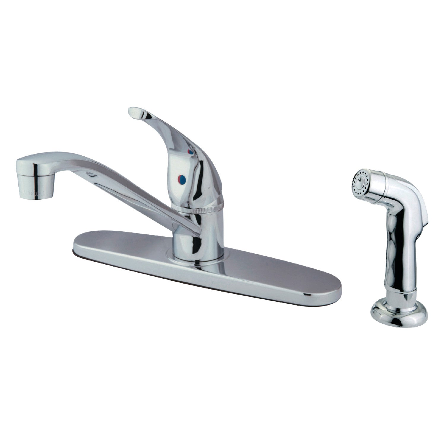 Kingston KB5720SP One-Handle 4-Hole 8" Centerset Kitchen Faucet with Side Sprayer, Polished Chrome