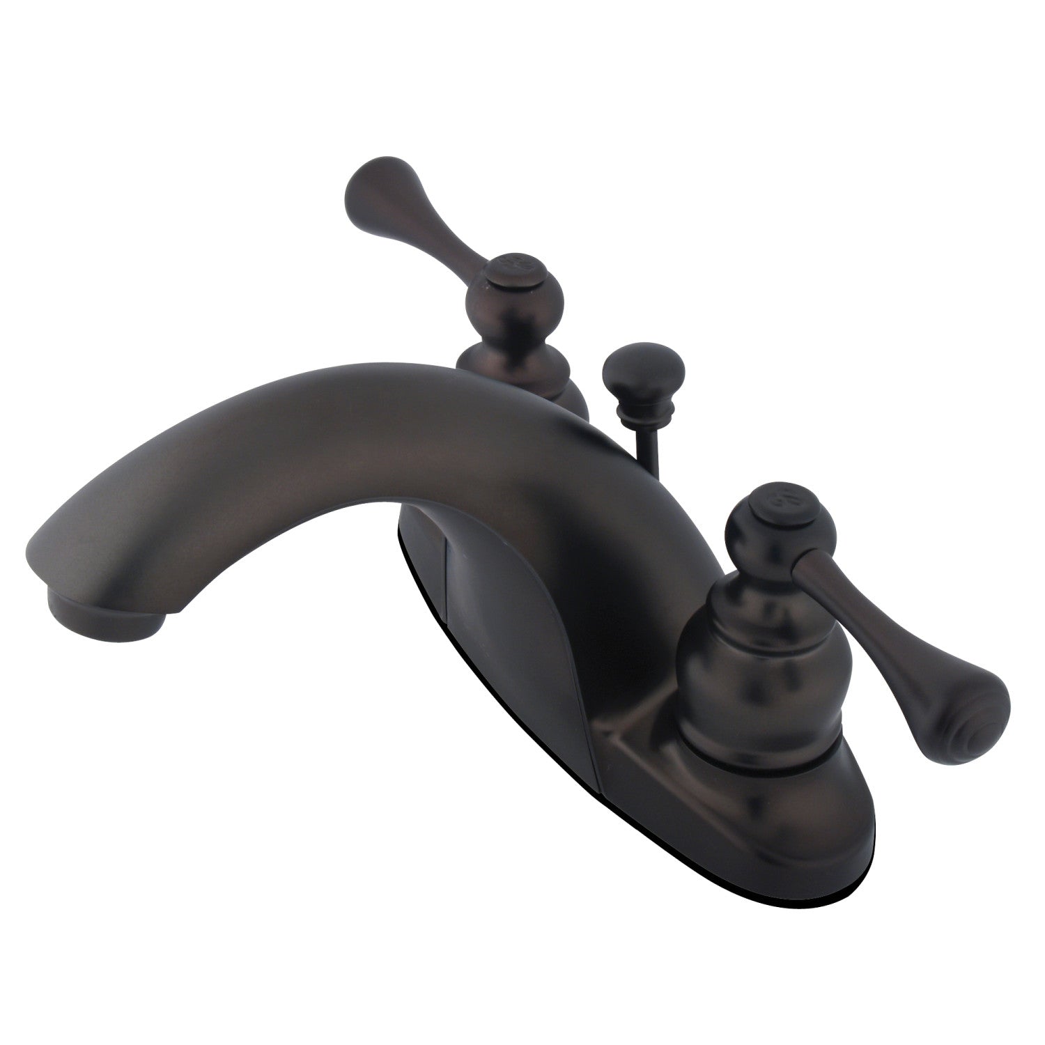 Kingston Tulare KB7645BL - English Country Double-Handle 3-Hole Deck Mount 4-Inch Centerset Bathroom Faucet with Pop-Up Drain, Oil Rubbed Bronze
