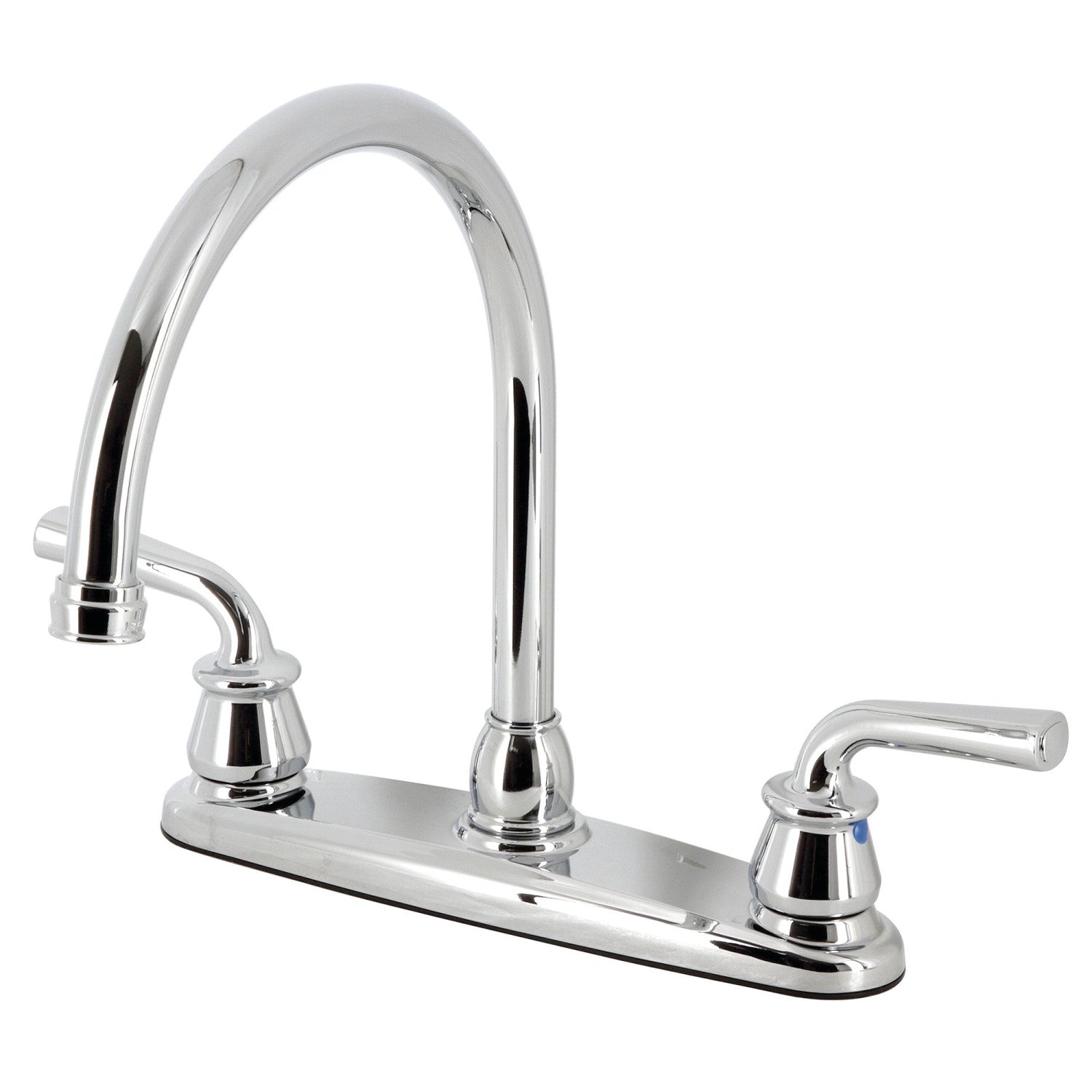 Kingston Tulare KB790RXL - Restoration Two-Handle 3-Hole 8" Centerset Kitchen Faucet, Polished Chrome