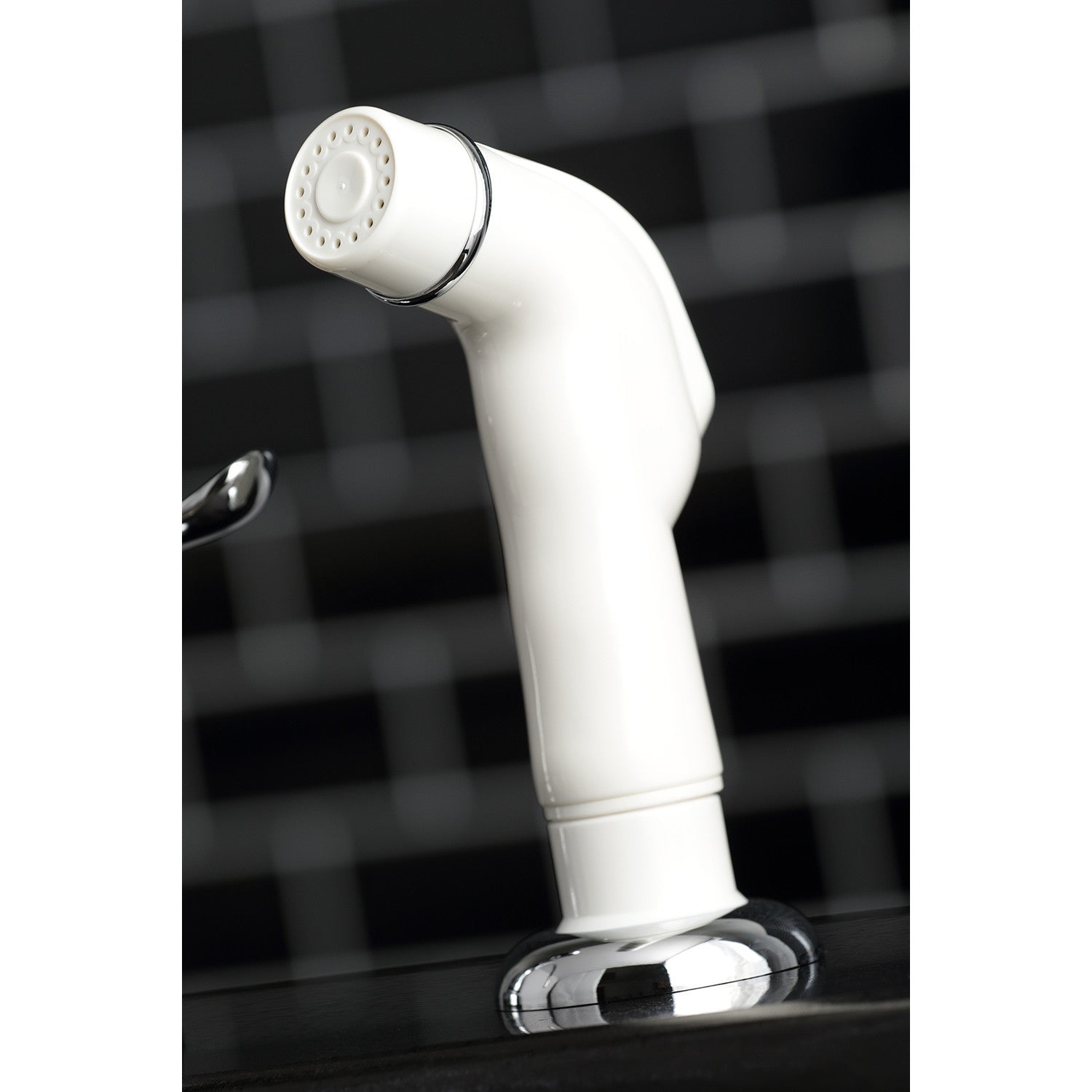 Kingston Tulare KB791YL - Yosemite Two-Handle 4-Hole 8" Centerset Kitchen Faucet with Side Sprayer, Polished Chrome — thumbnail 3