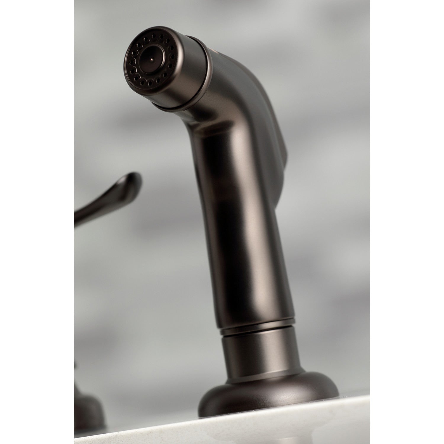 Kingston Tulare KB795YLSP - Yosemite Two-Handle 4-Hole 8" Centerset Kitchen Faucet with Side Sprayer, Oil Rubbed Bronze — thumbnail 3