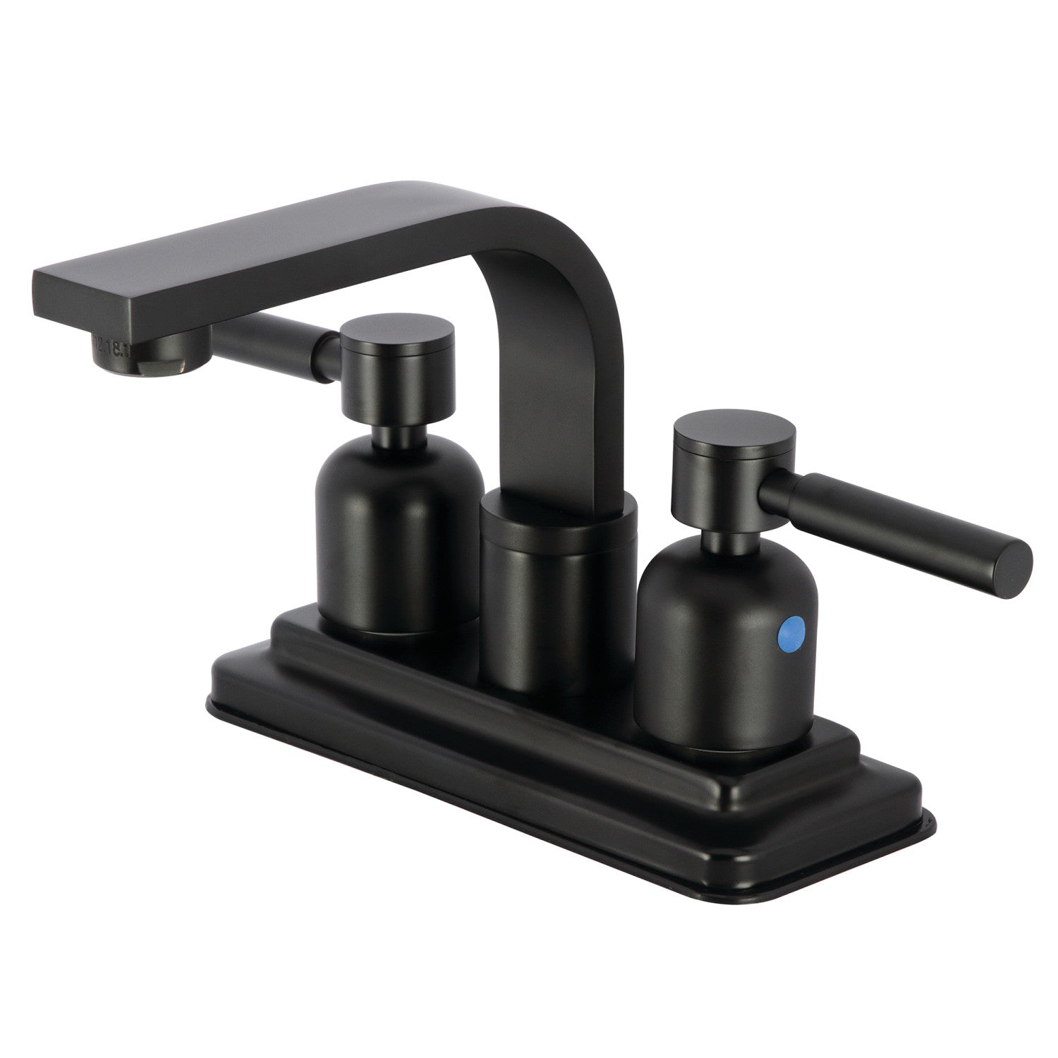 Kingston Sona KB8460DL - Concord Double-Handle 3-Hole Deck Mount 4-Inch Centerset Bathroom Faucet with Push-Up Pop-Up, Matte Black