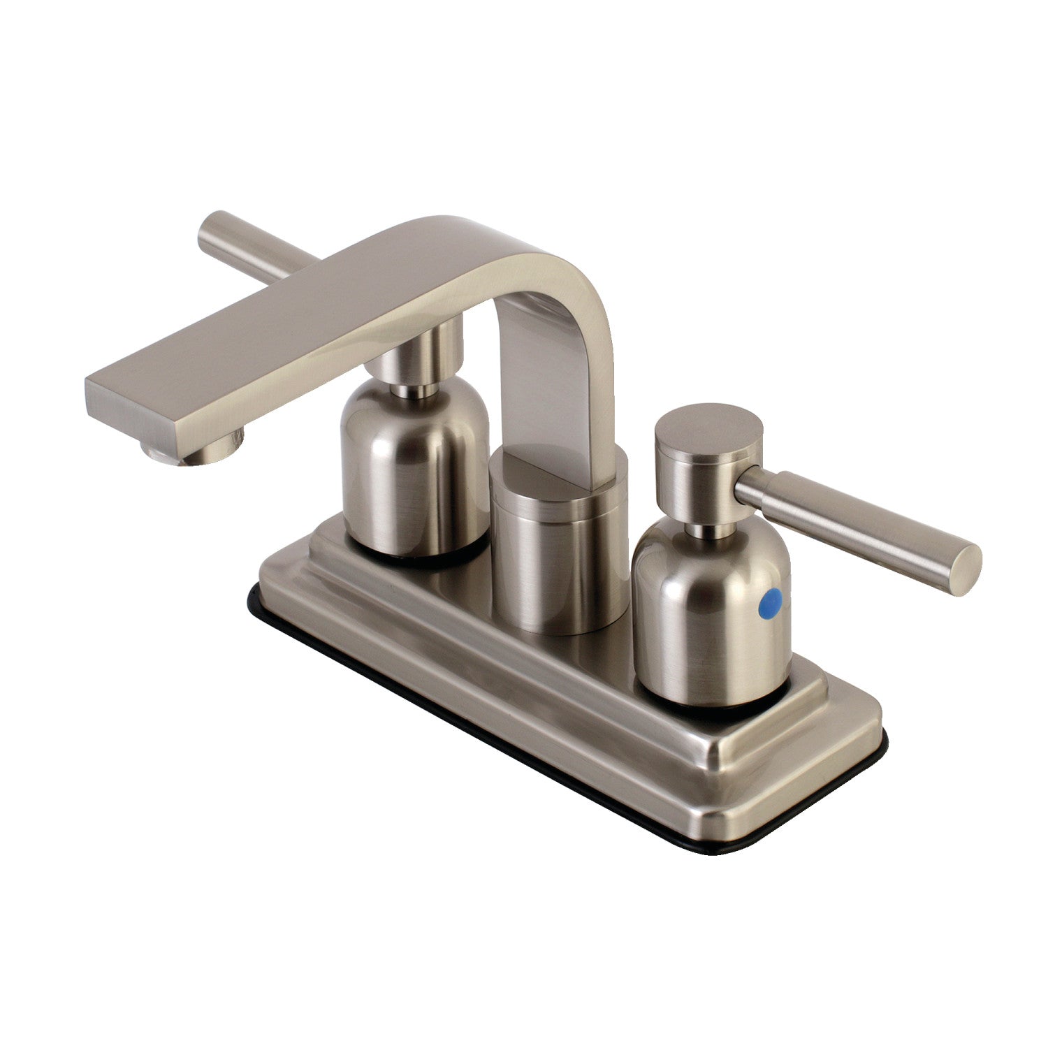 Kingston Sona KB8468DL - Concord Double-Handle 3-Hole Deck Mount 4-Inch Centerset Bathroom Faucet with Push-Up Pop-Up, Brushed Nickel