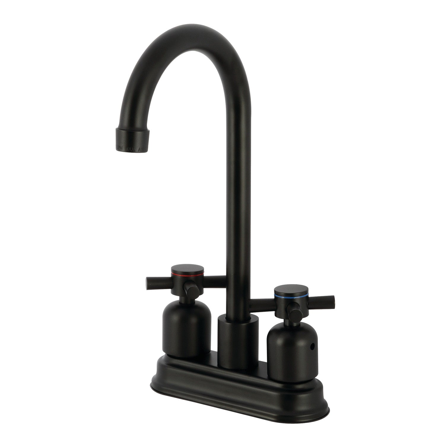 Kingston Tulare KB8490DX - Concord Two-Handle 2-Hole Deck Mount Bar Faucet, Matte Black