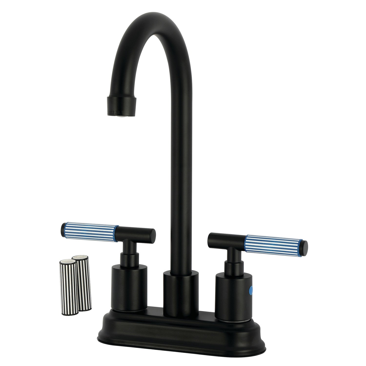Kingston Sona KB8490KPS - Verona Double-Handle 4-Inch Centerset Bar Faucet, Matte Black