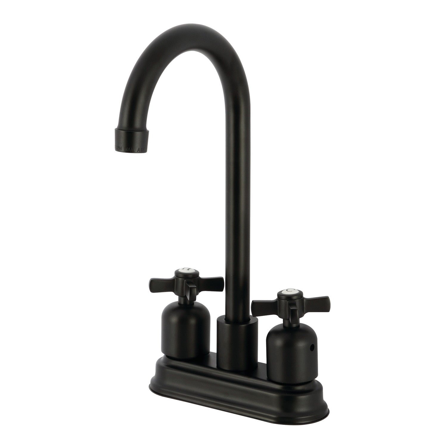 Kingston Tulare KB8490ZX - Millennium Two-Handle 2-Hole Deck Mount Bar Faucet, Matte Black