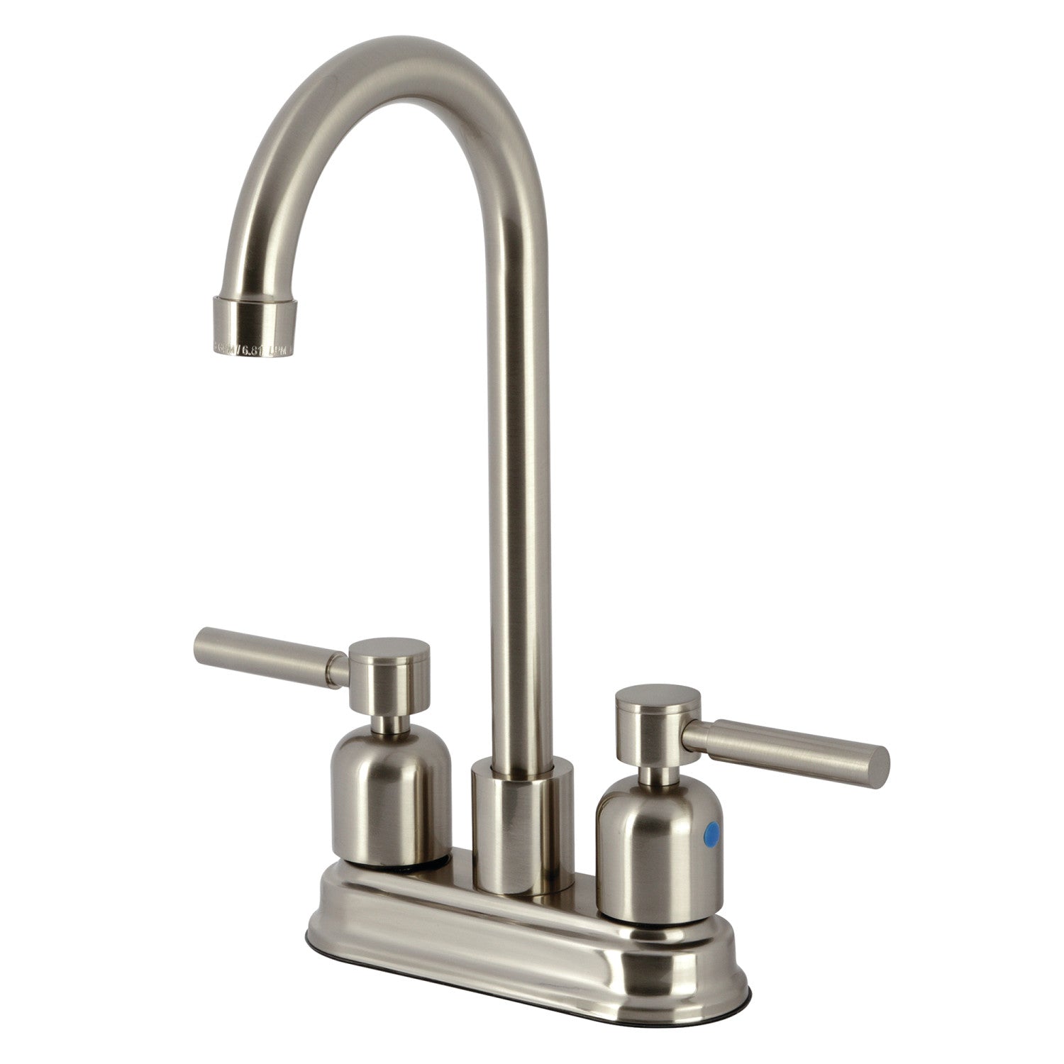 Kingston Tulare KB8498DL - Concord Two-Handle 2-Hole Deck Mount Bar Faucet, Brushed Nickel