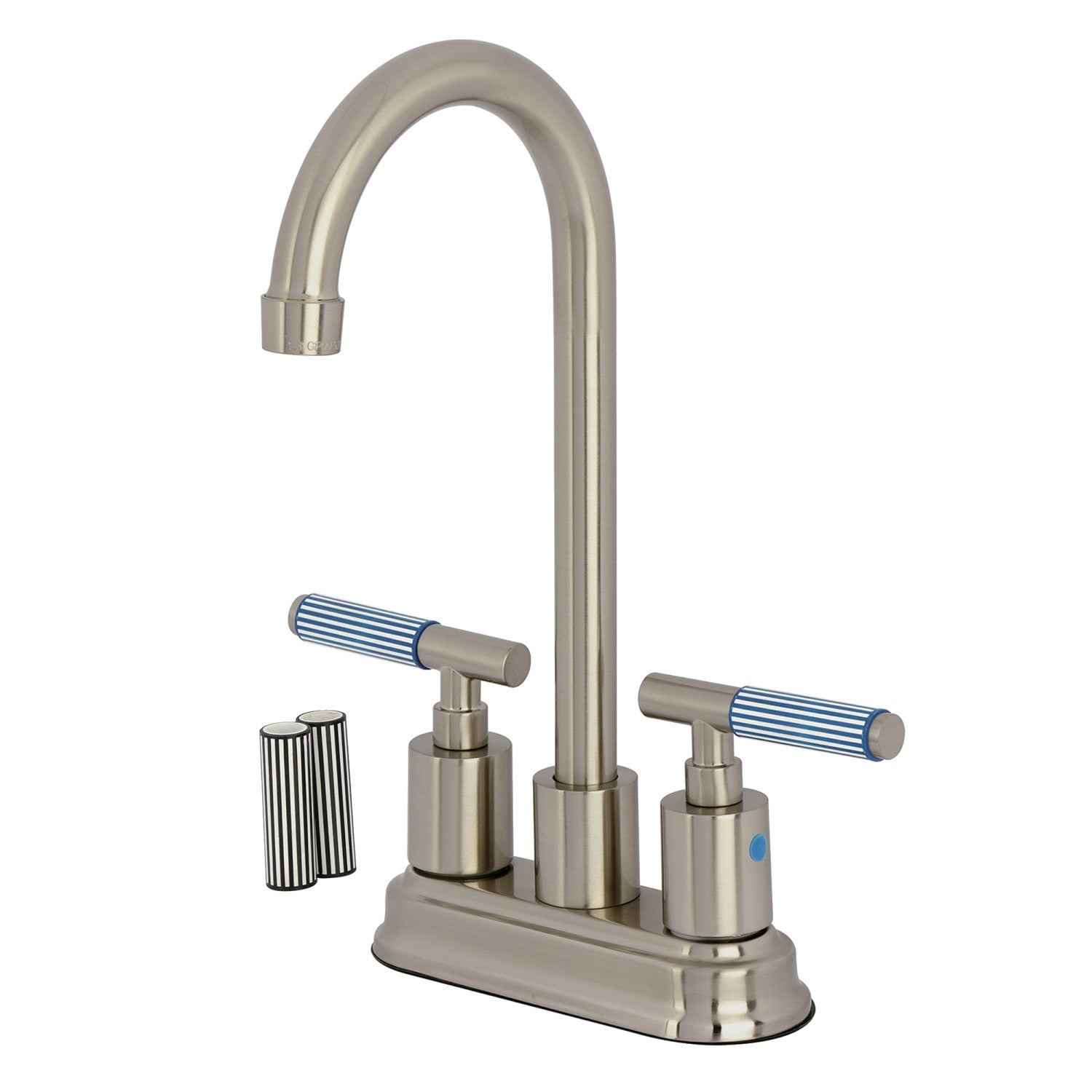 Kingston Sona KB8498KPS - Verona Double-Handle 4-Inch Centerset Bar Faucet, Brushed Nickel — image 1