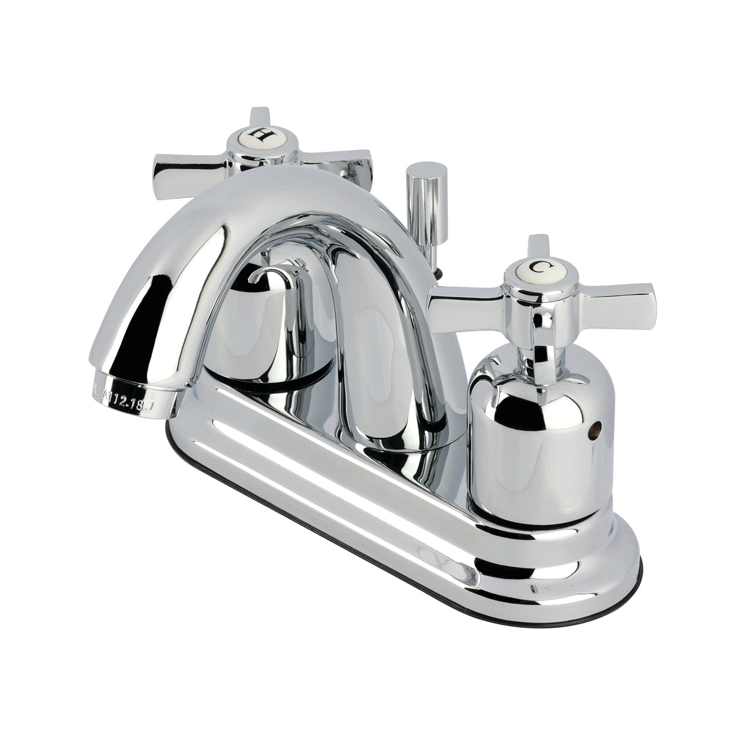Kingston Tulare KB8611ZX - Millennium Double-Handle 3-Hole Deck Mount 4-Inch Centerset Bathroom Faucet with Pop-Up Drain, Polished Chrome