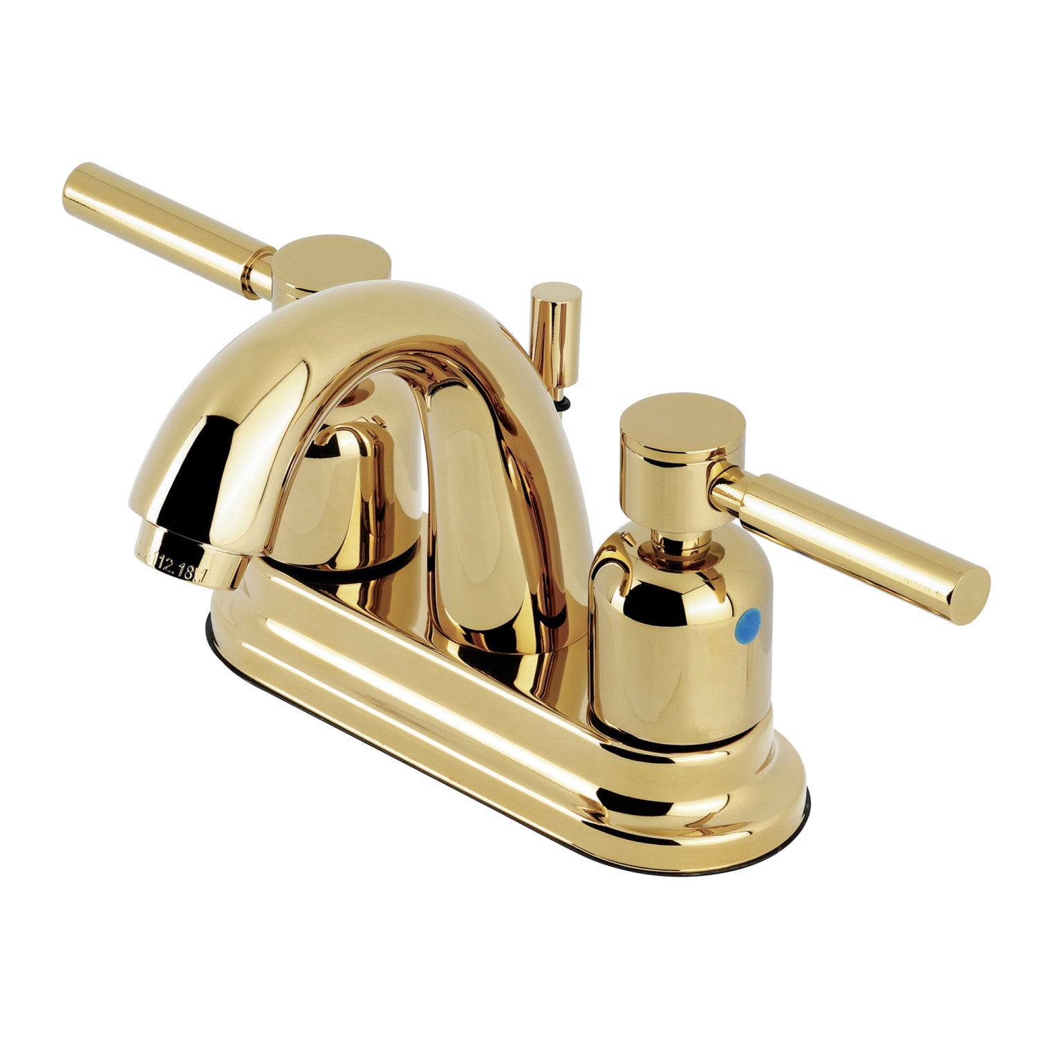 Kingston Tulare KB8612DL - Concord Double-Handle 3-Hole Deck Mount 4-Inch Centerset Bathroom Faucet with Pop-Up Drain, Polished Brass