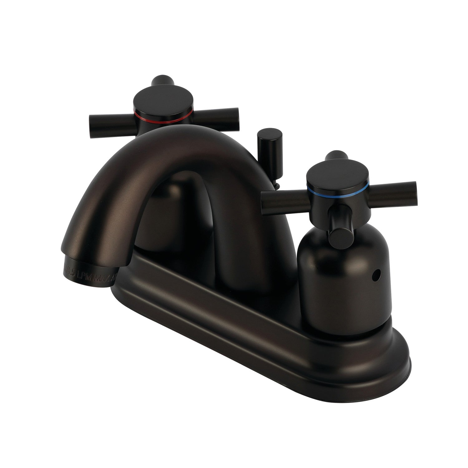 Kingston Tulare KB8615DX - Concord Double-Handle 3-Hole Deck Mount 4-Inch Centerset Bathroom Faucet with Pop-Up Drain, Oil Rubbed Bronze